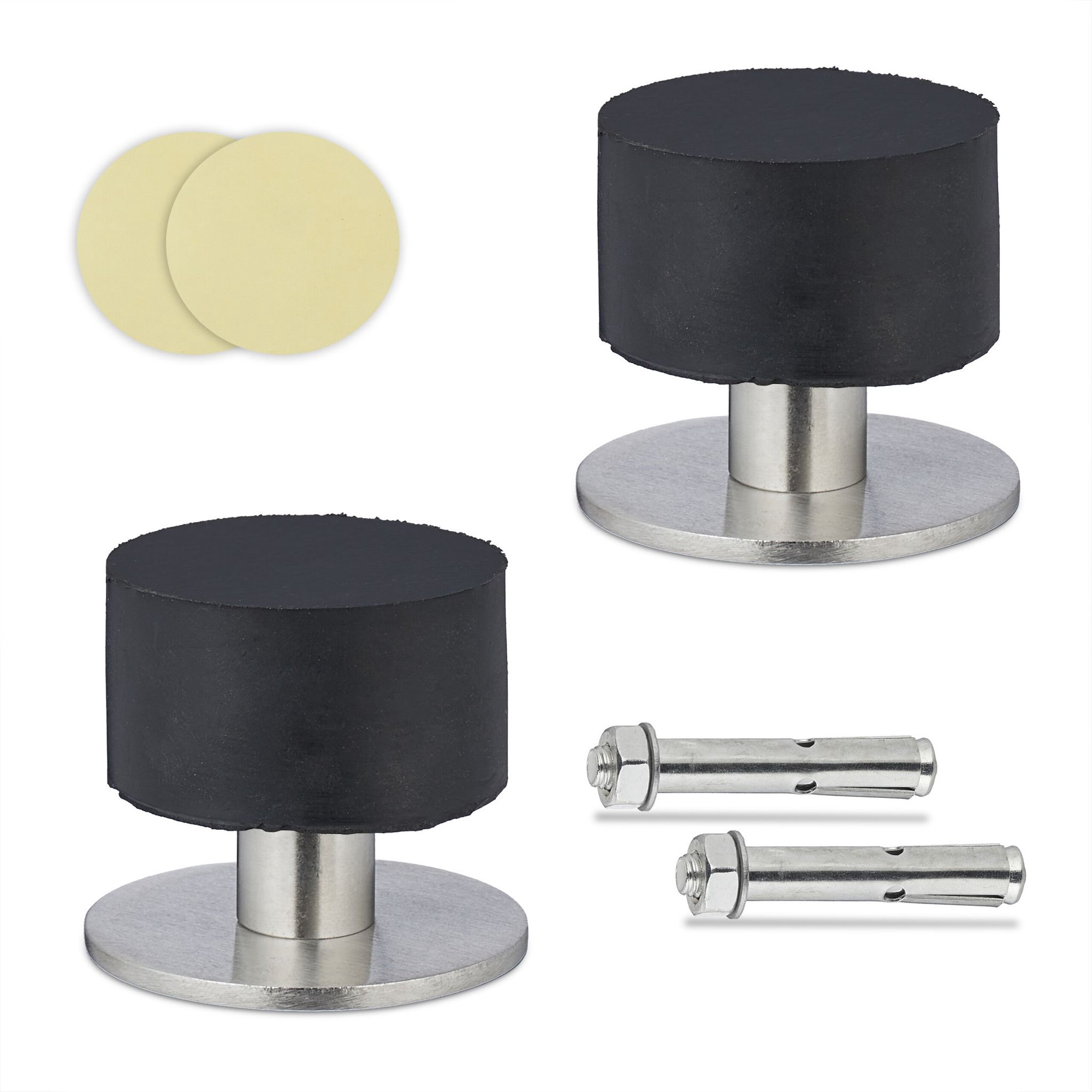 Rubberen deurstopper, 2 stuks
