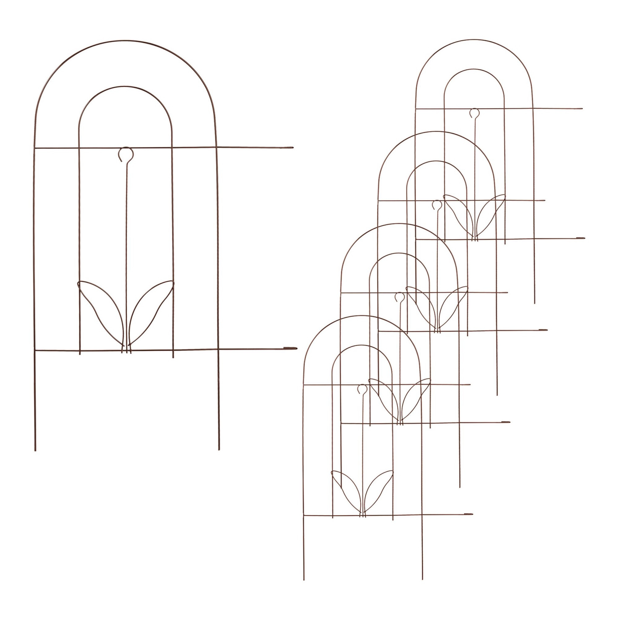 5-part metal bed rail