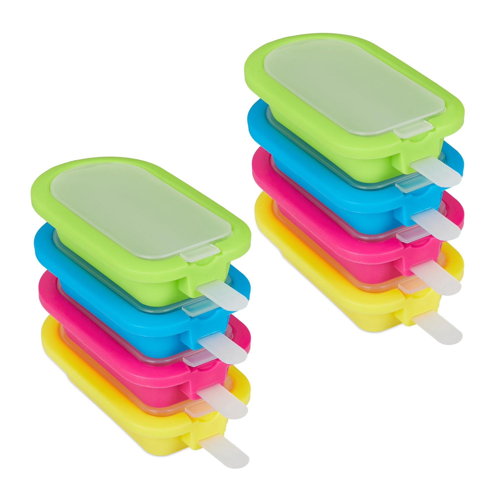 Set mit 8 Silikon-Eisformen
