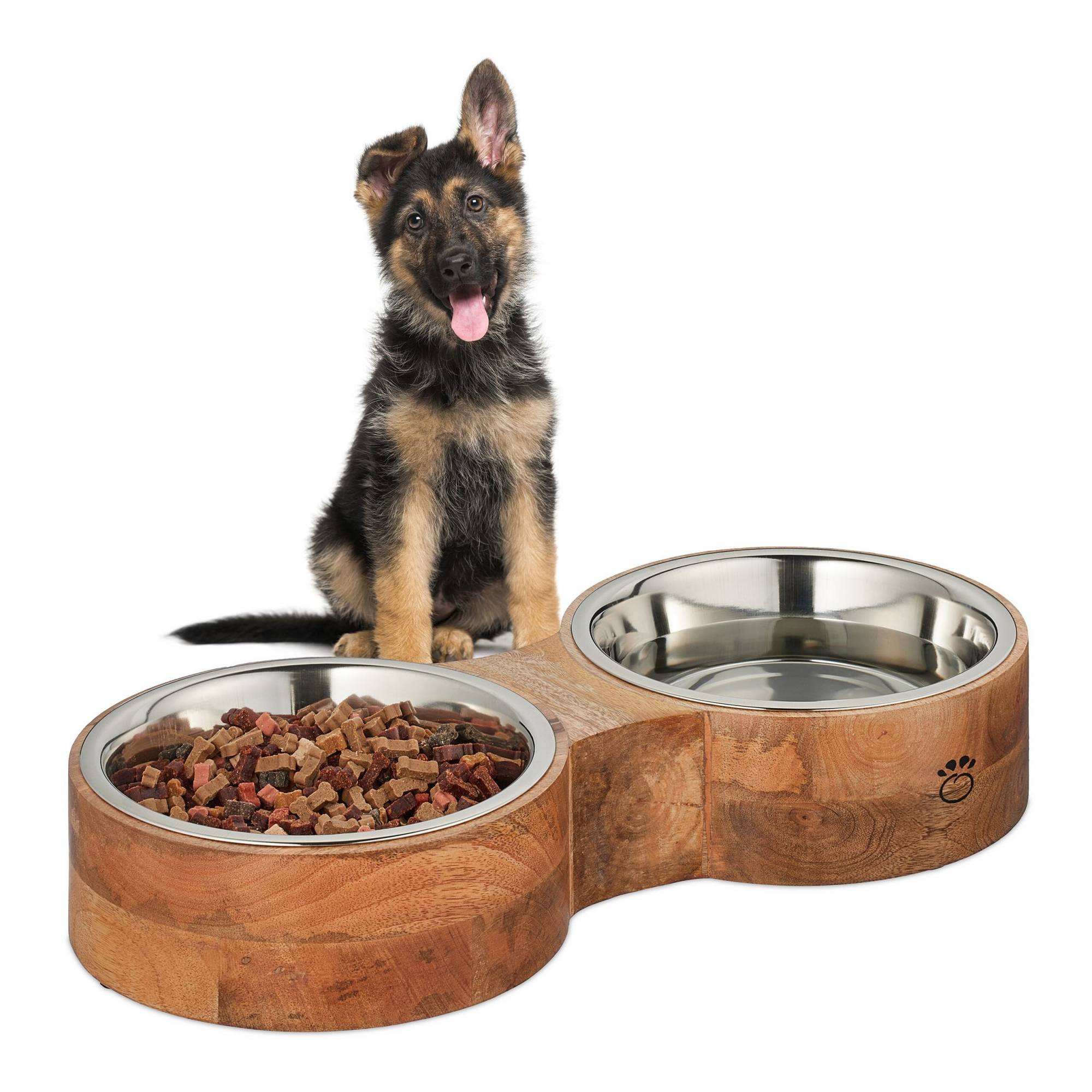 Barra de tigelas para cães com 2 tigelas