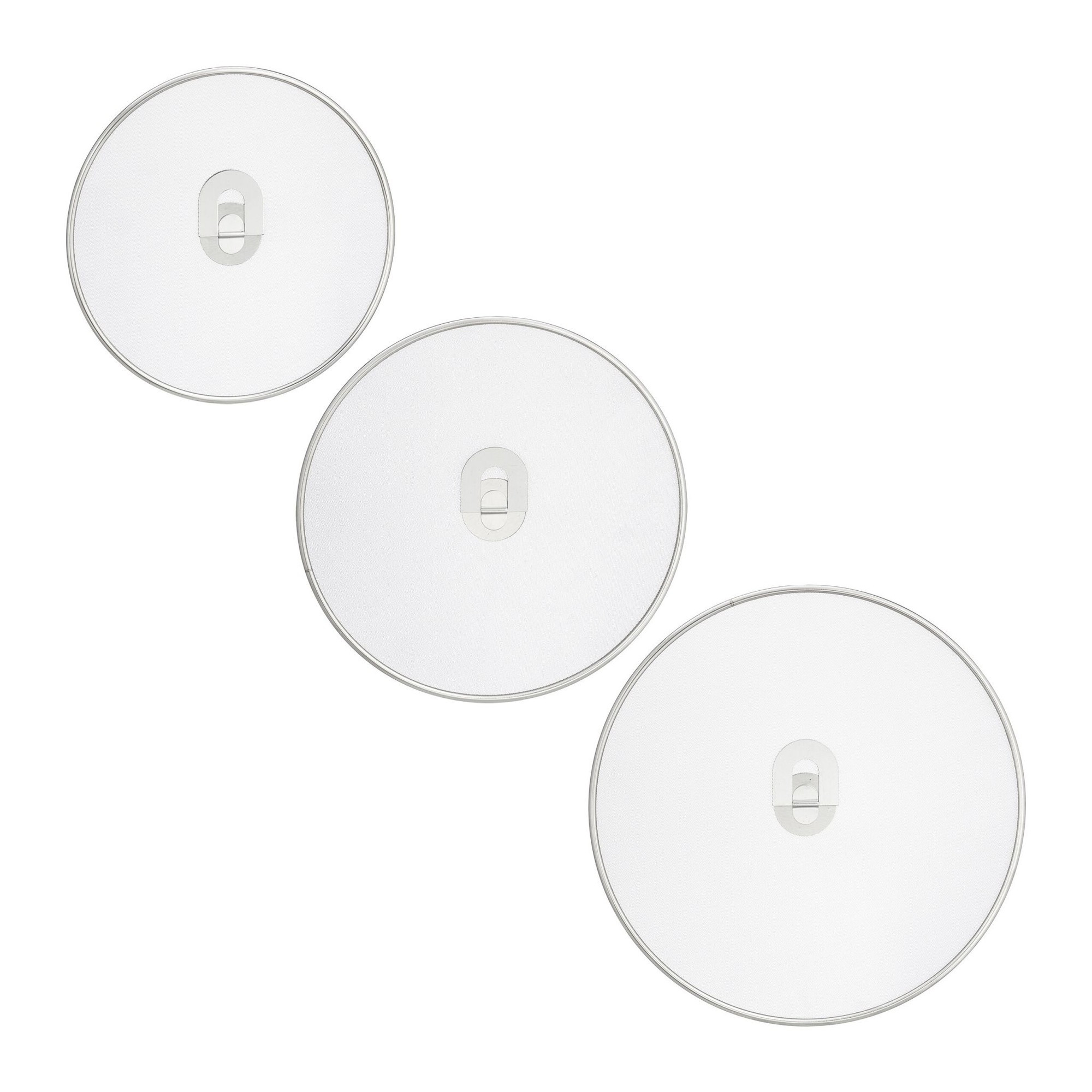 set di 3 paraspruzzi per padelle