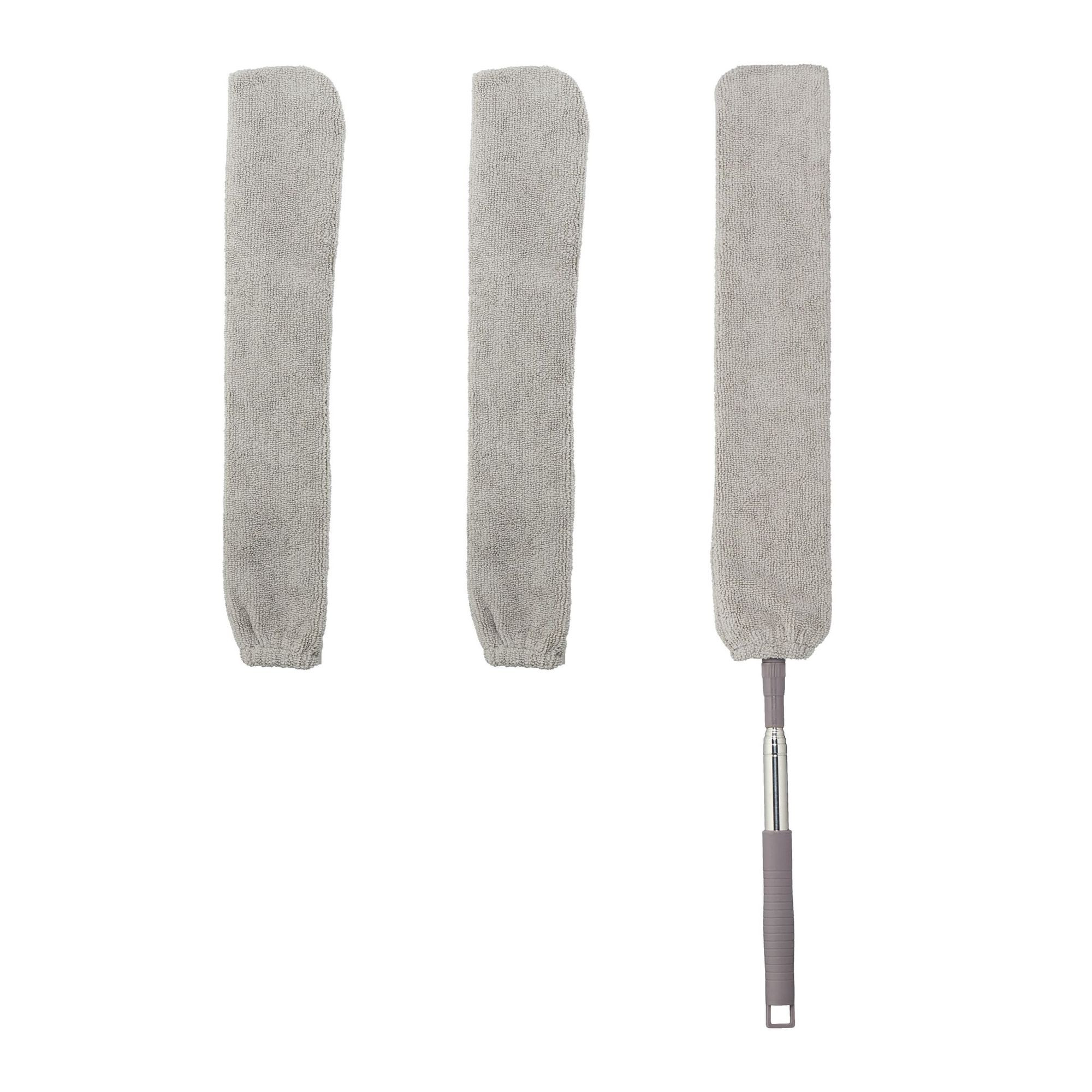 Flat spring vacuum cleaner with telescopic handle