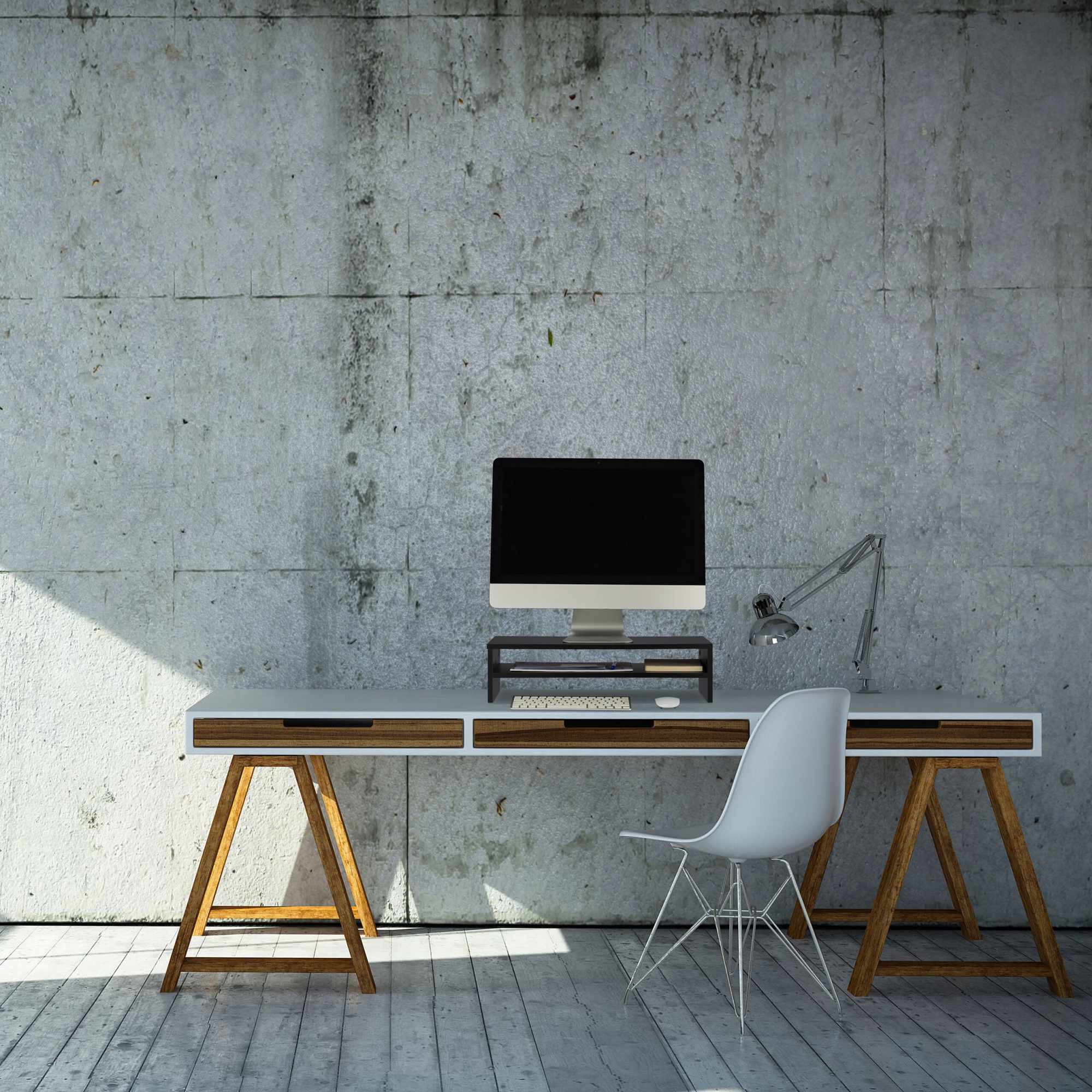 Monitorstandaard met extra plank