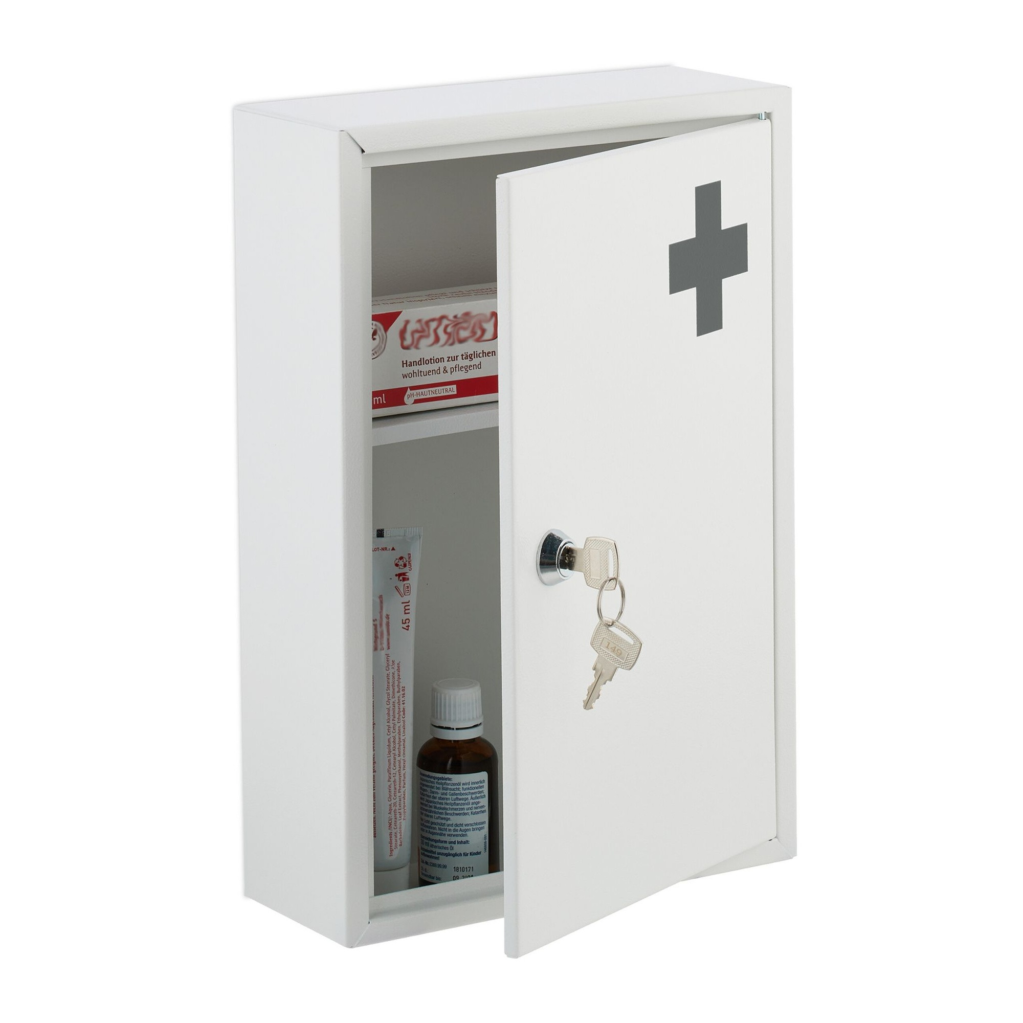 Lockable medicine cabinet