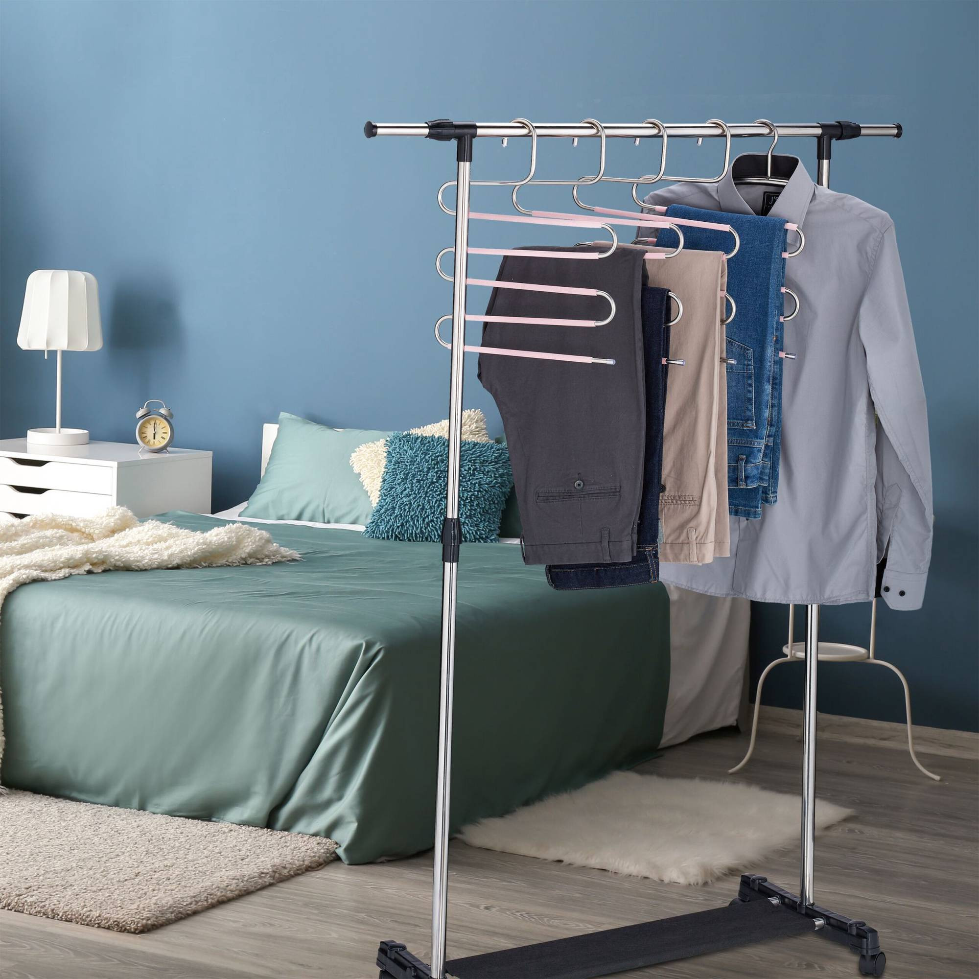 Set di 4 grucce per pantaloni multiple