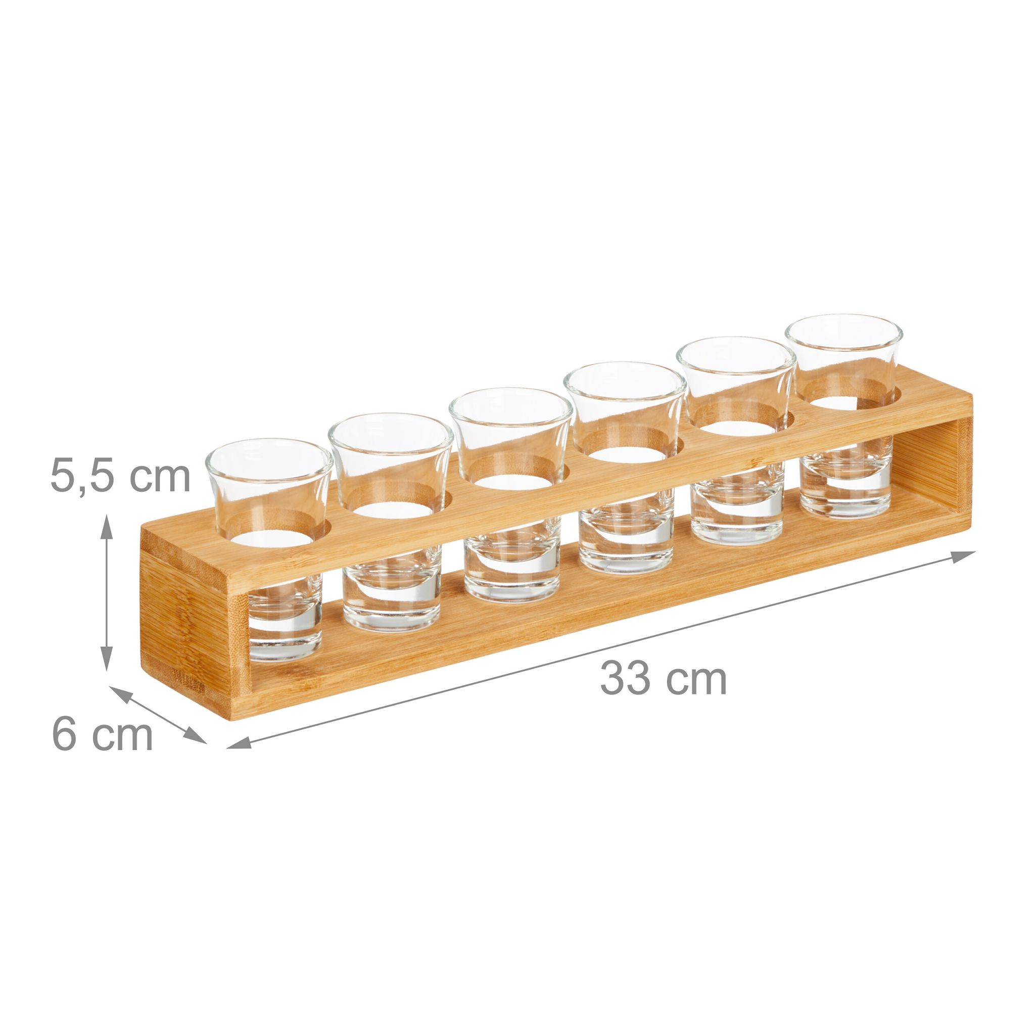 Mapa espiritual en bambú con 6 vasos