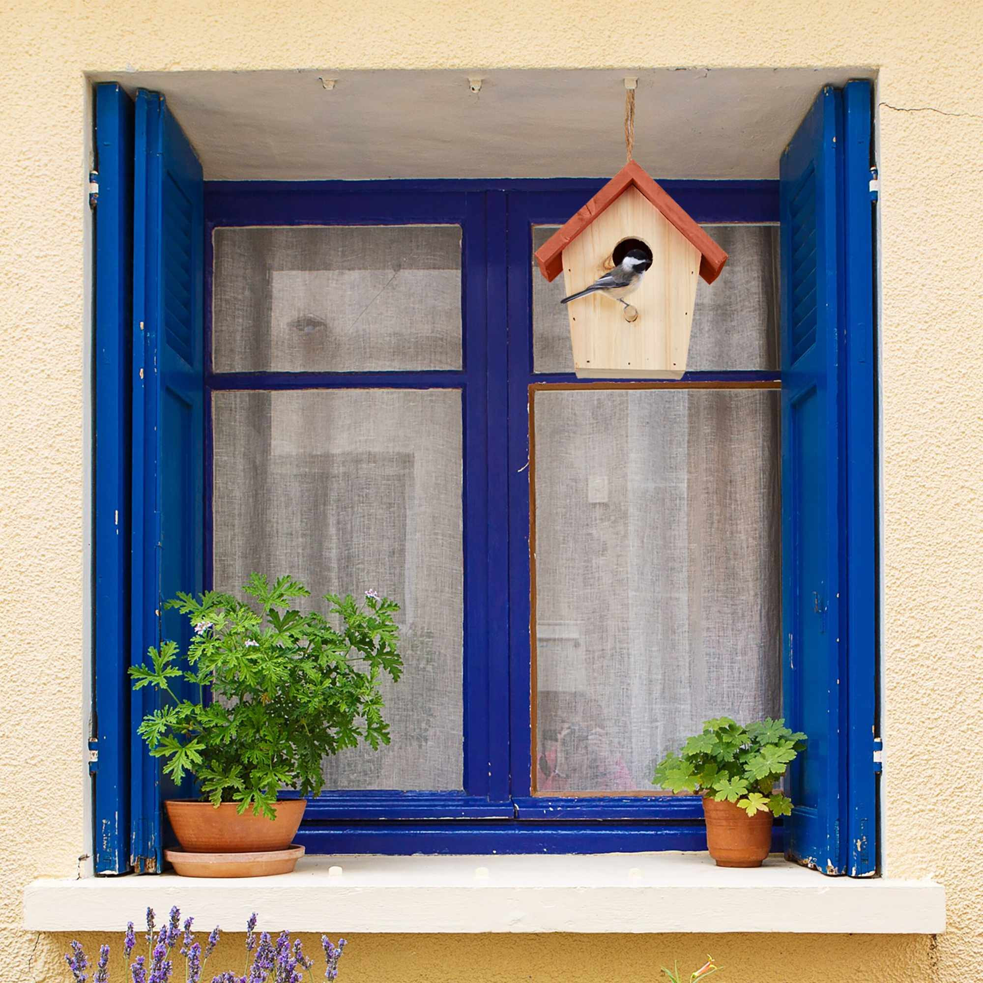 Deko Vogelhaus Orange Dach