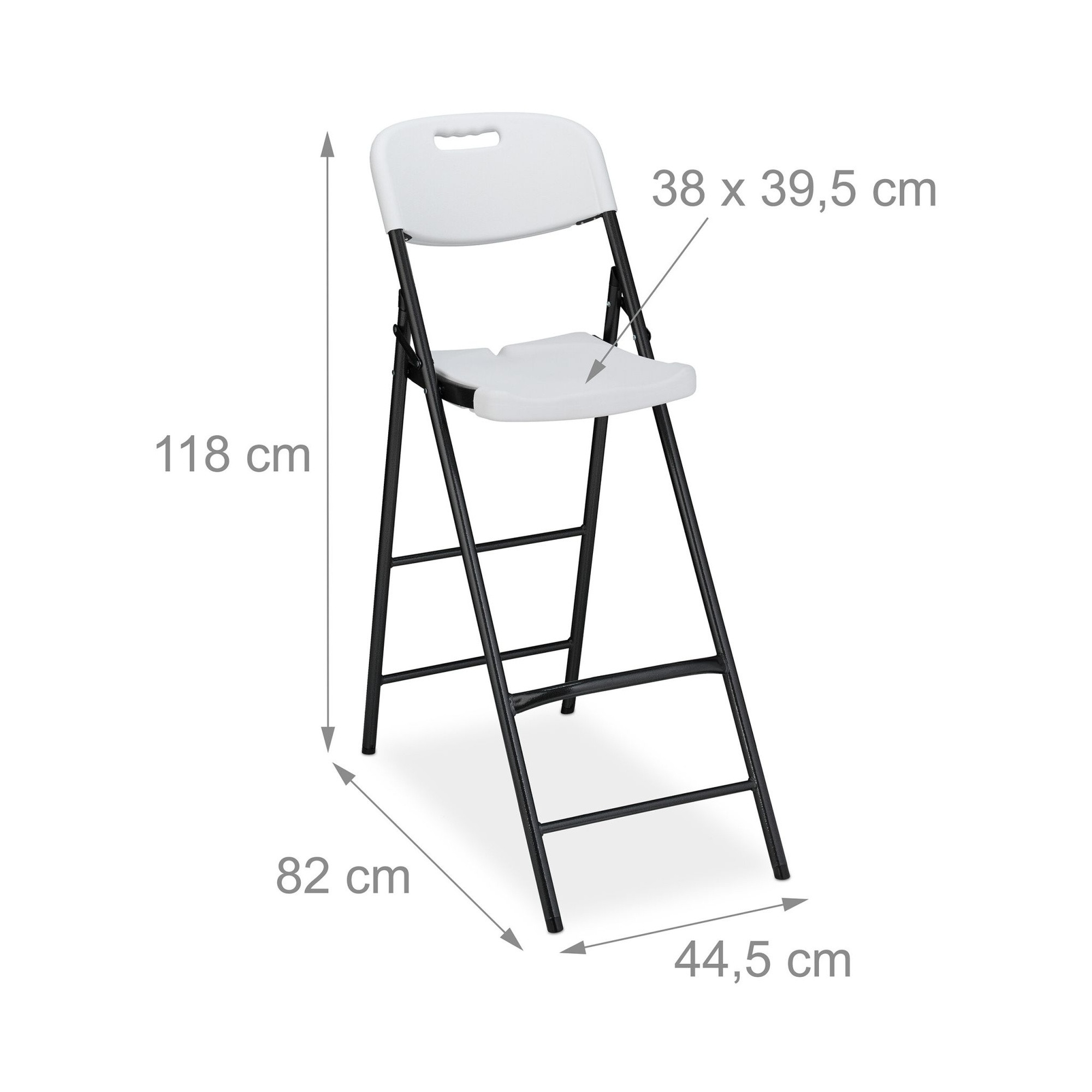 Folding bar stool set of 2