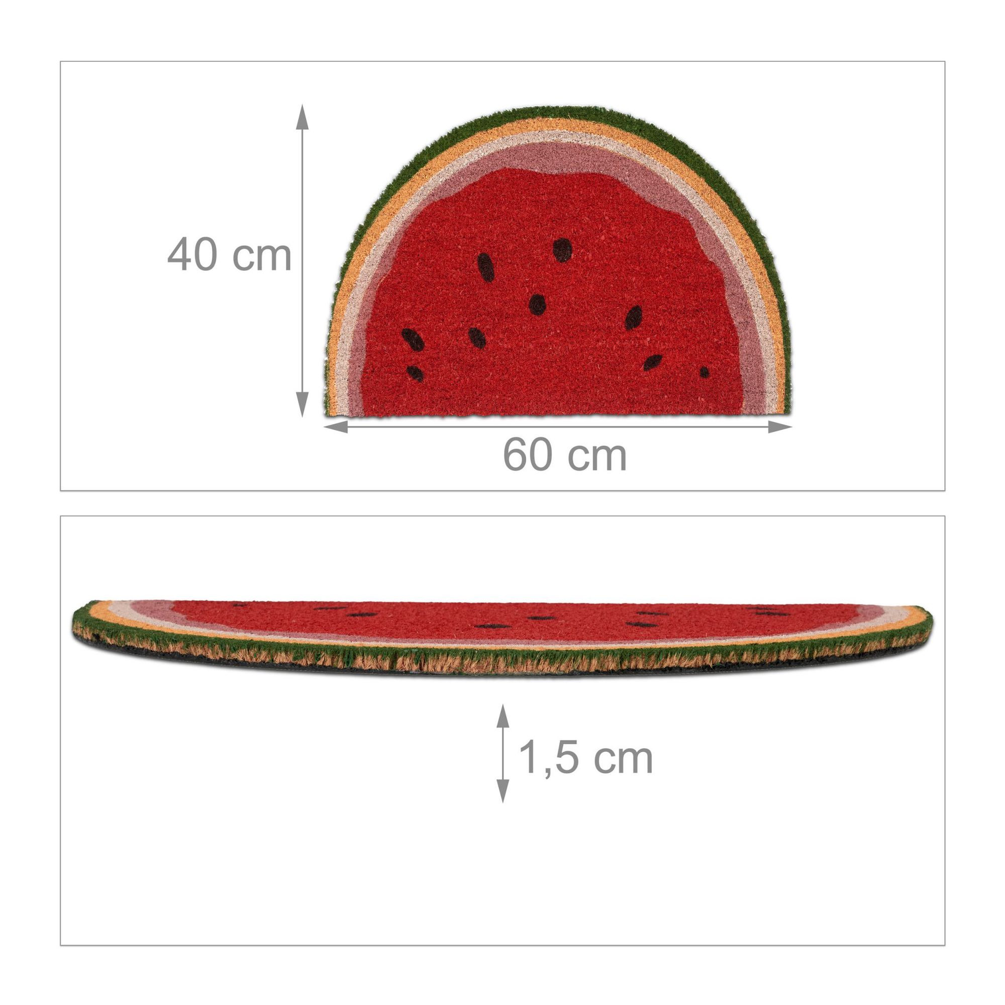 Felpudo semicircular sandía