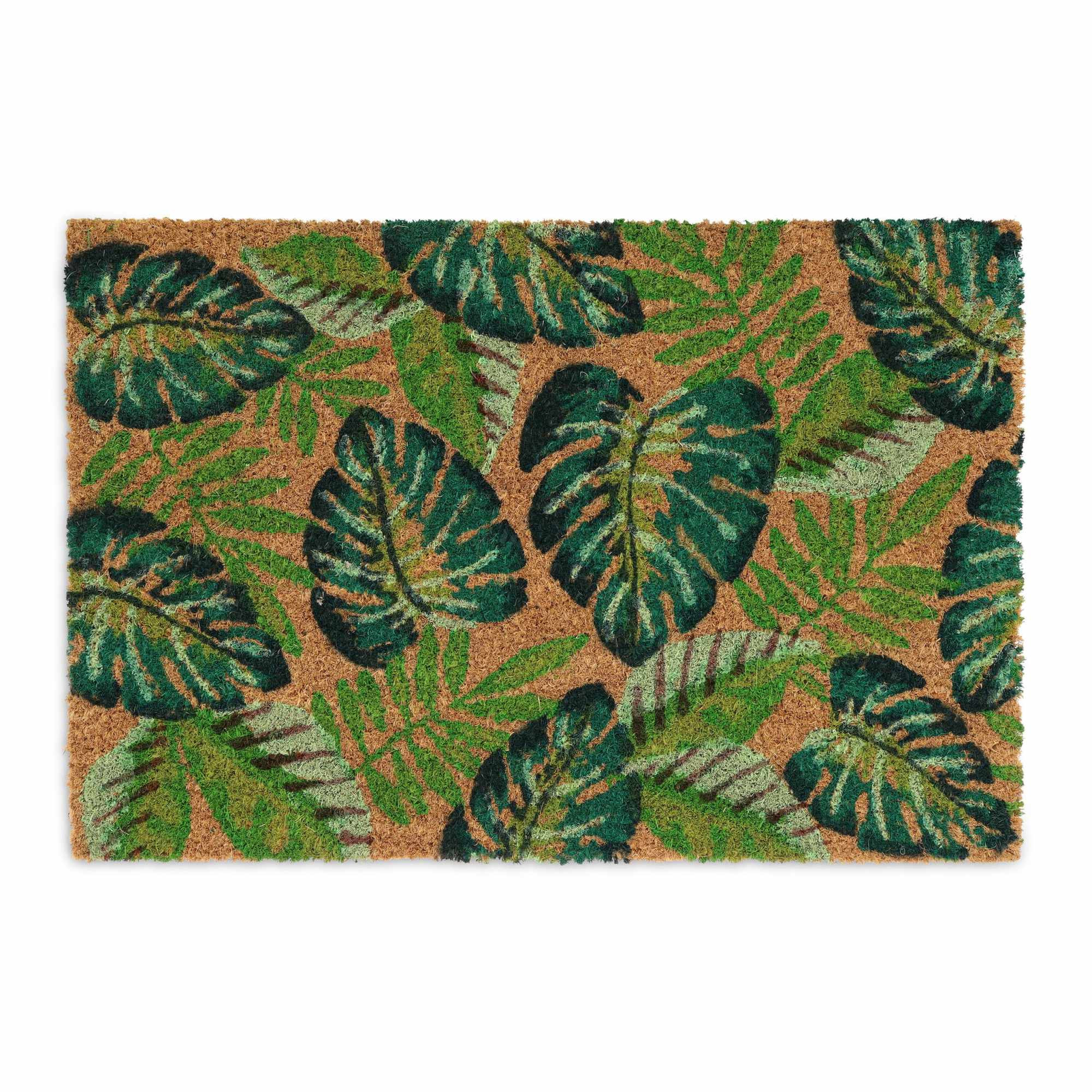 Capacho de folhas de coco Monstera
