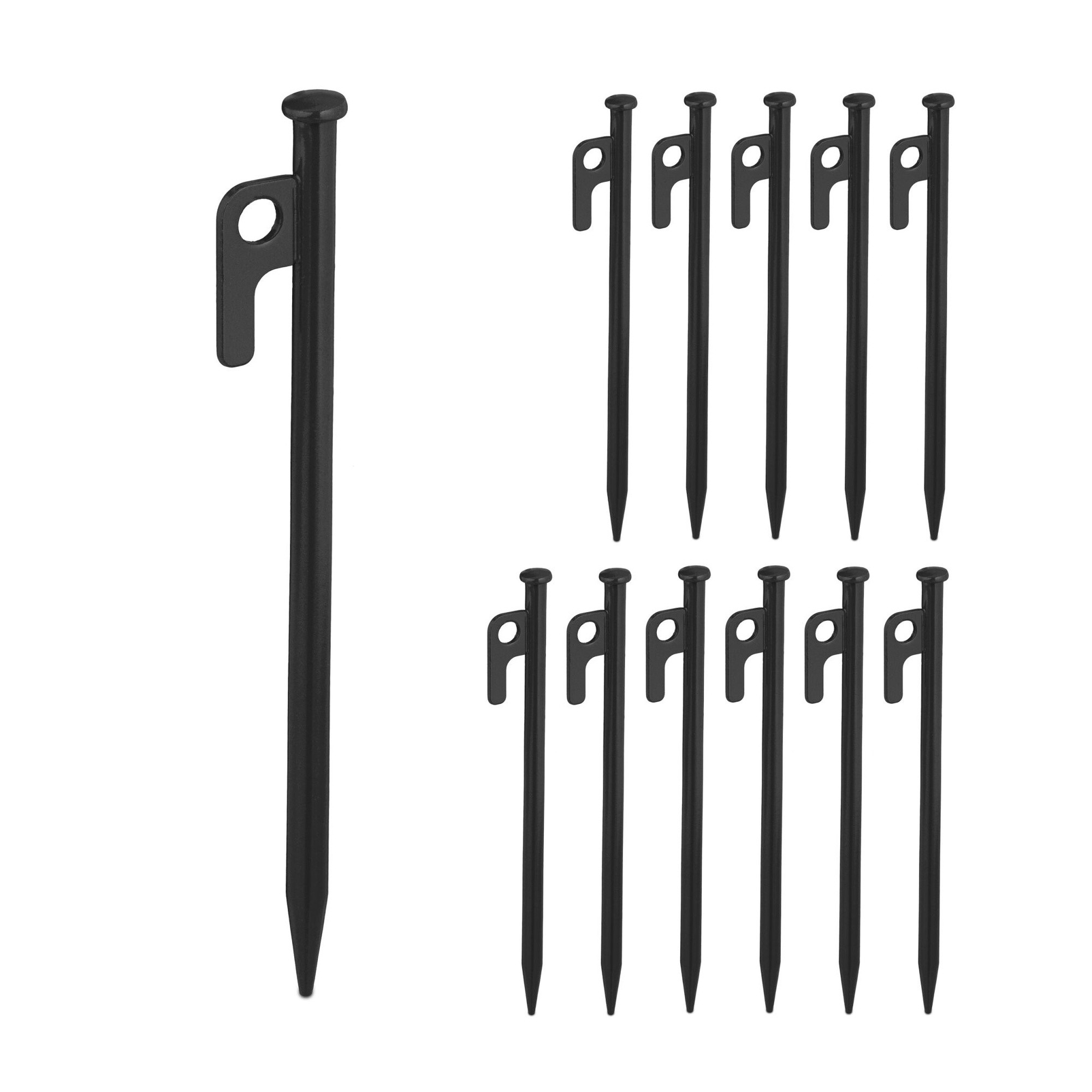 Spilli da roccia neri set da 12 pezzi