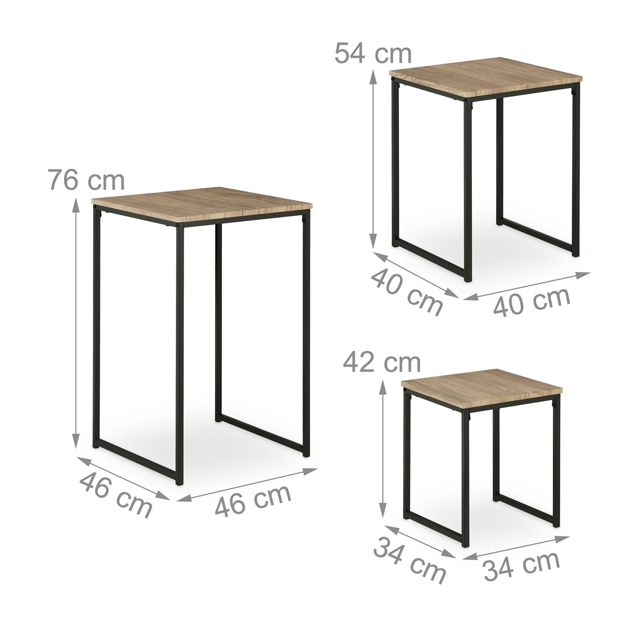 Ensemble de 3 tables d'appoint