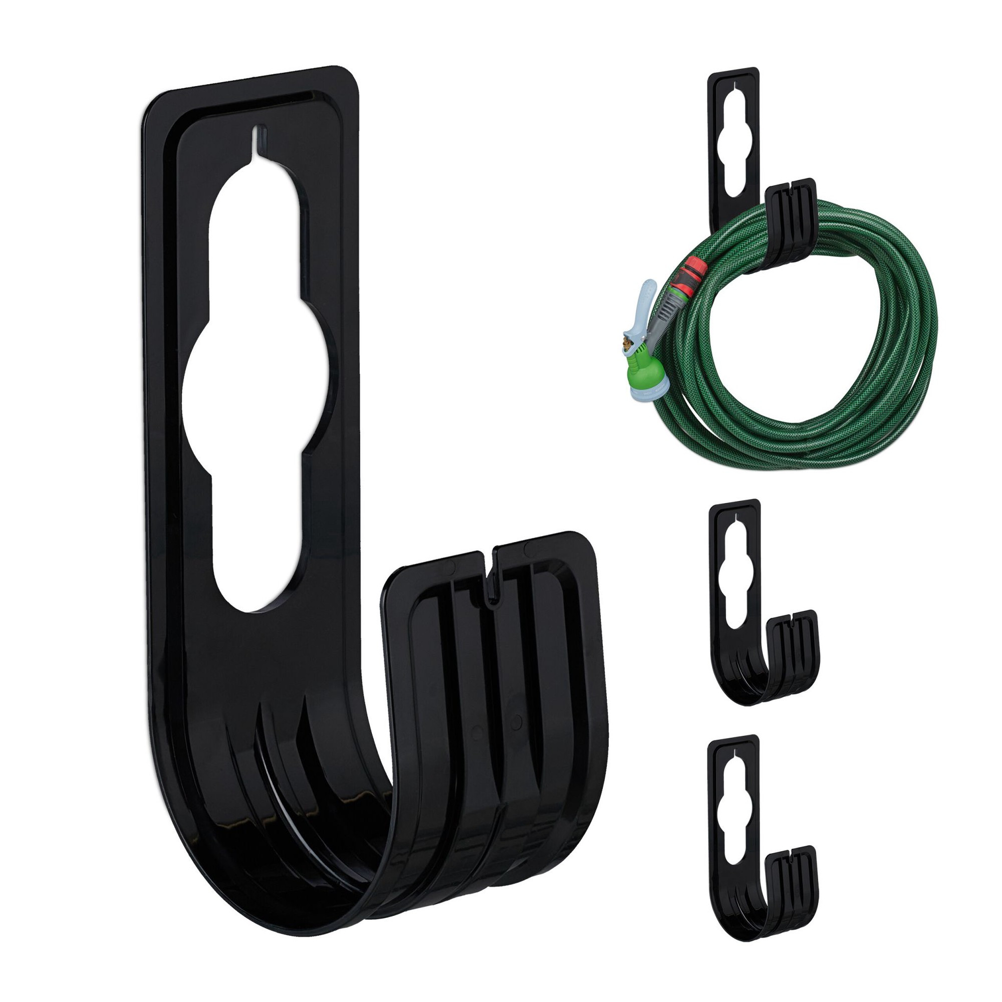 Support de durite noir lot de 4