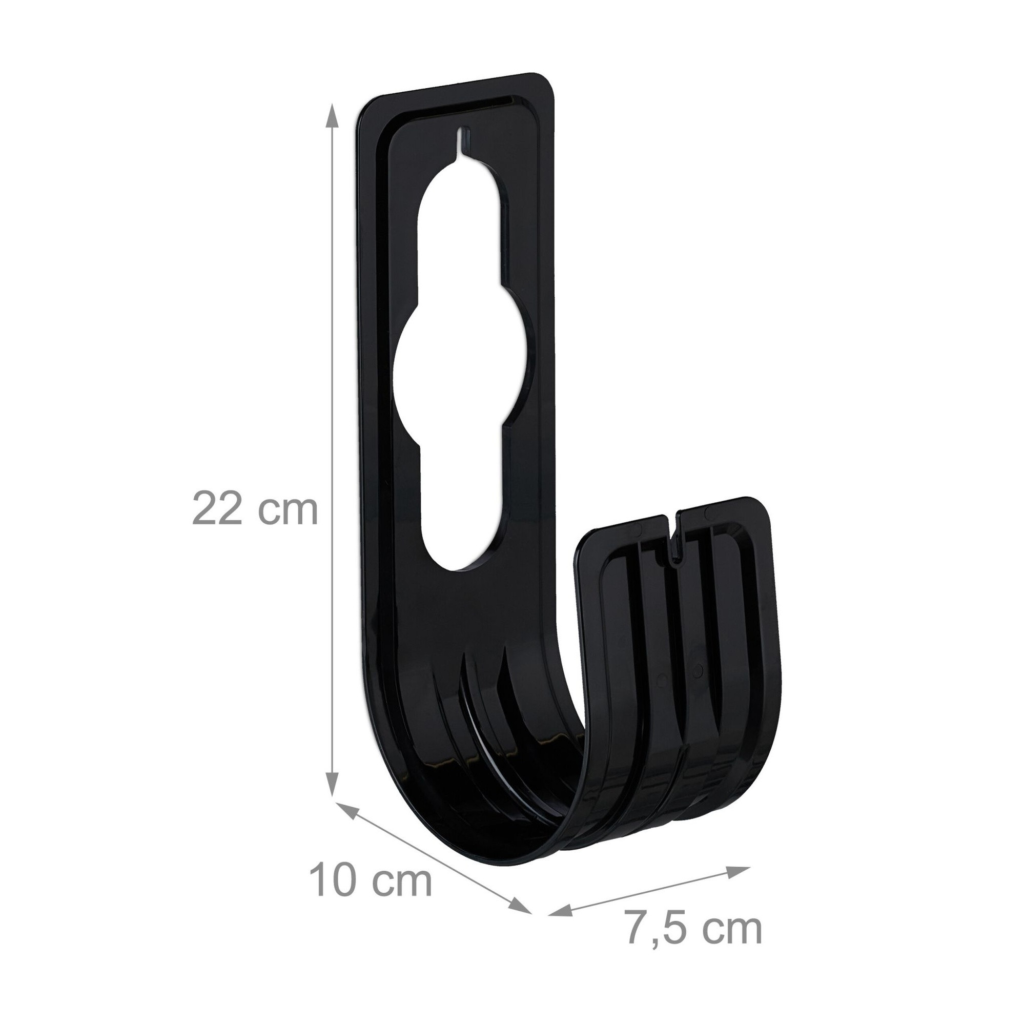 Schwarzer Schlauchhalter 4er-Set