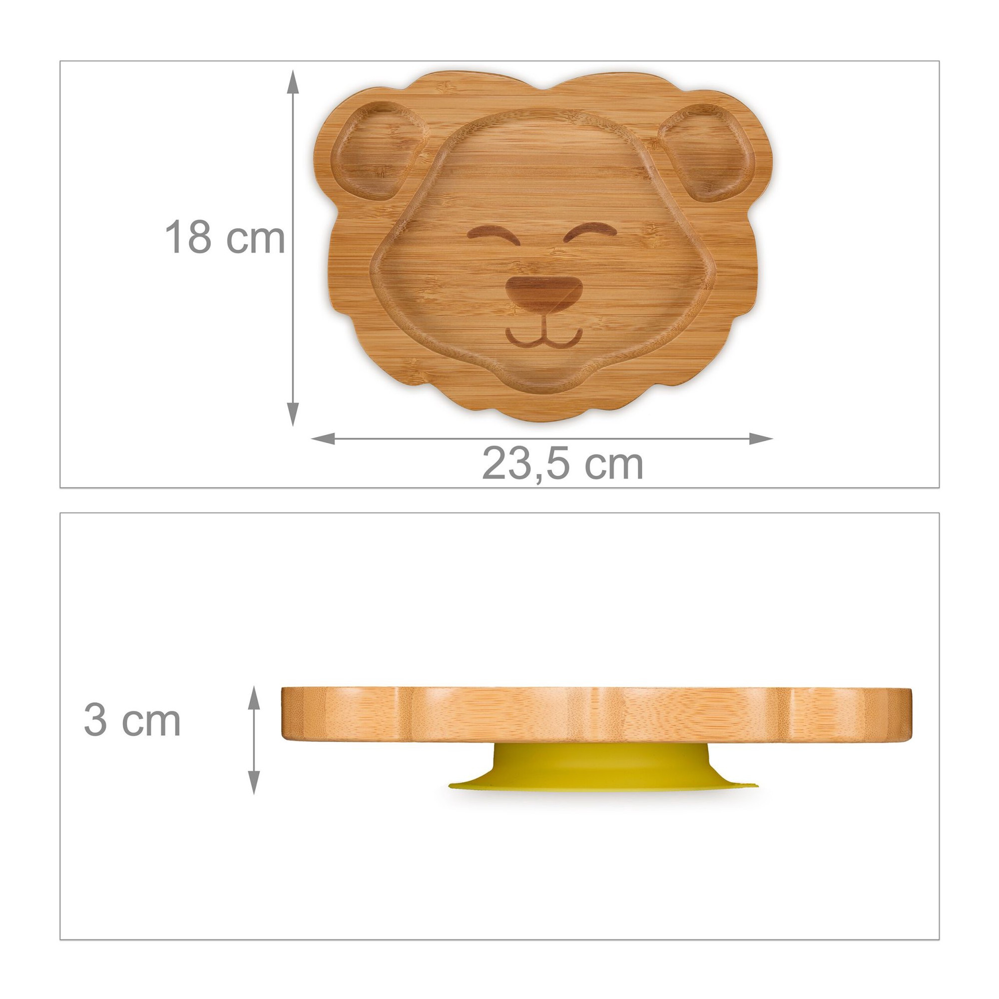 Prato para bebê com ventosa "Leão"