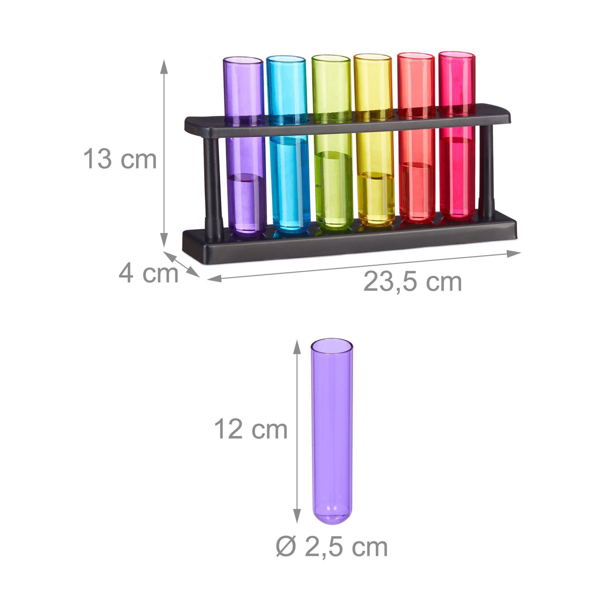 Set di 18 bicchierini per provette