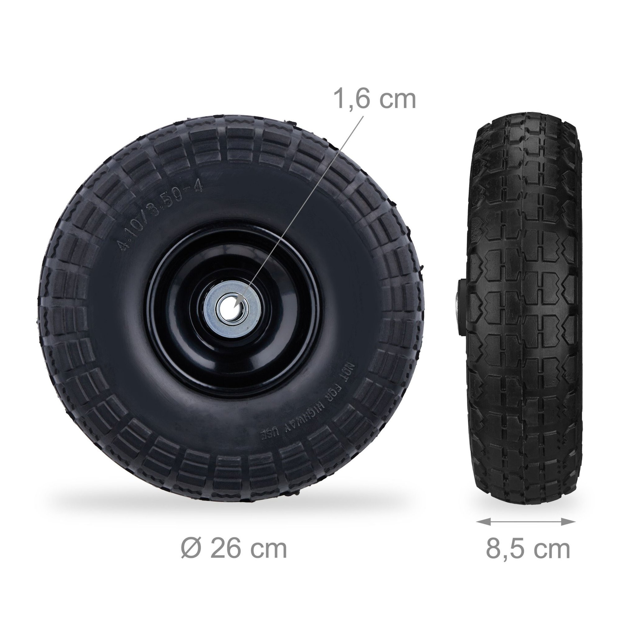 Roda pick-up PU em conjunto de 4