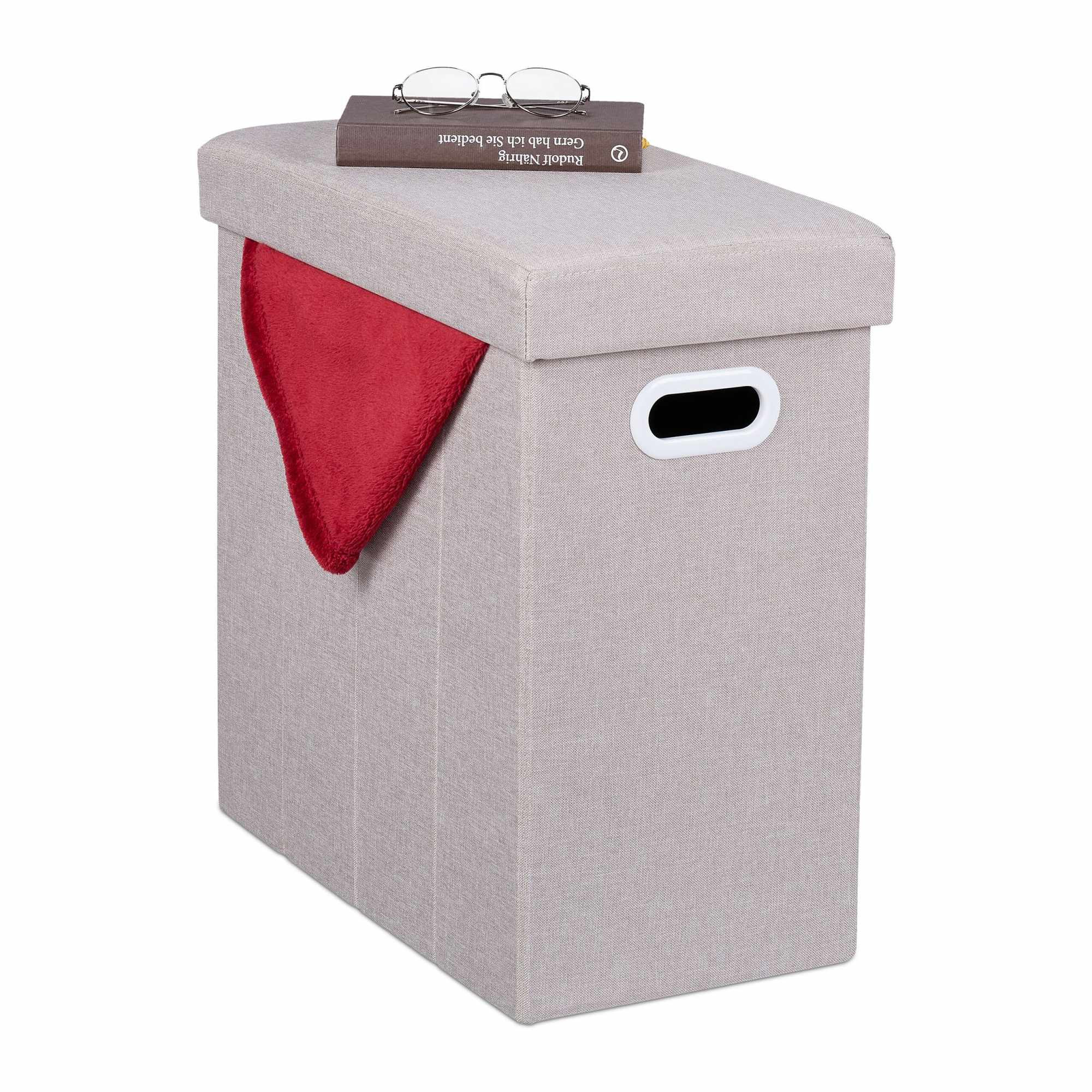 Hocker mit Stauraum beige