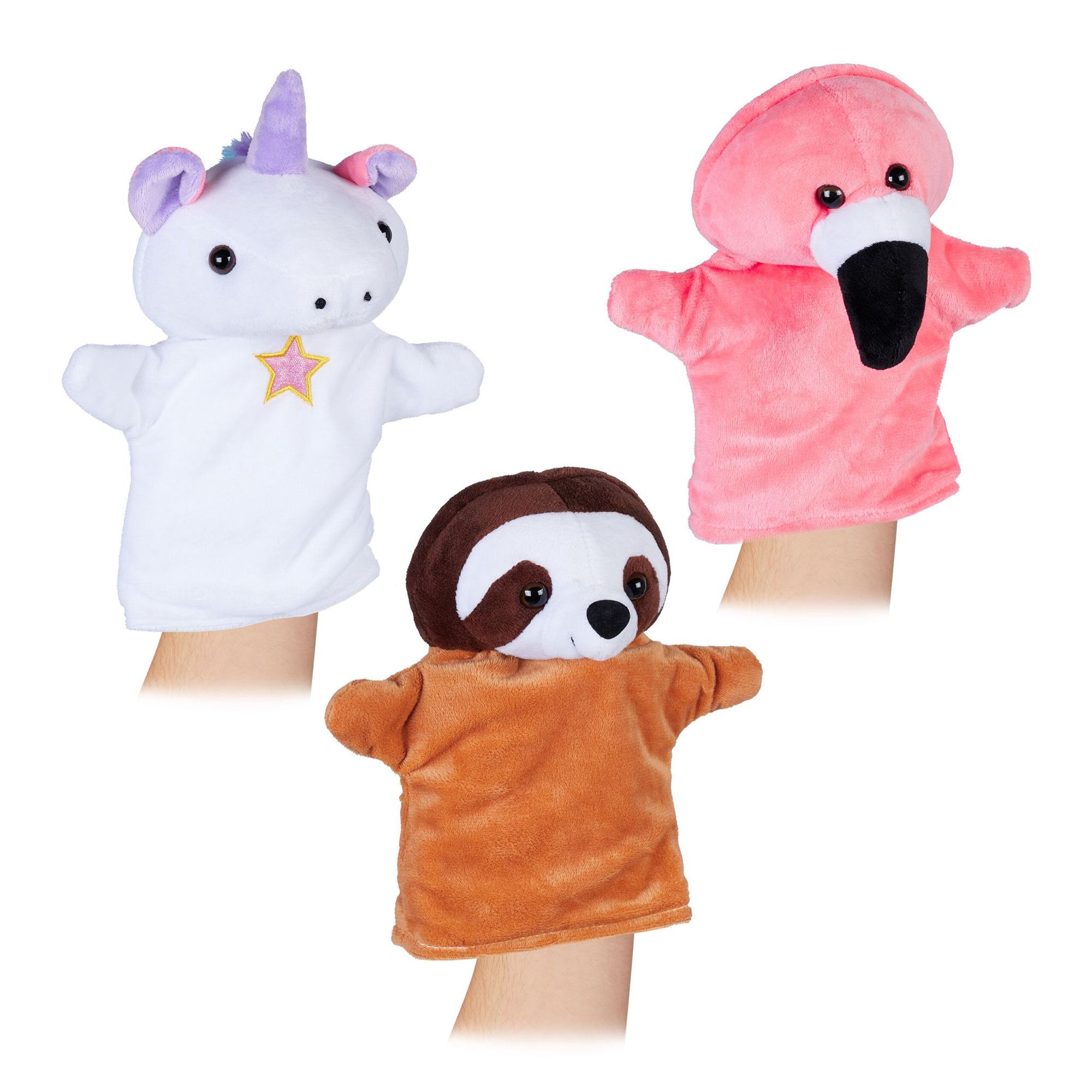 Burattini per bambini set da 3