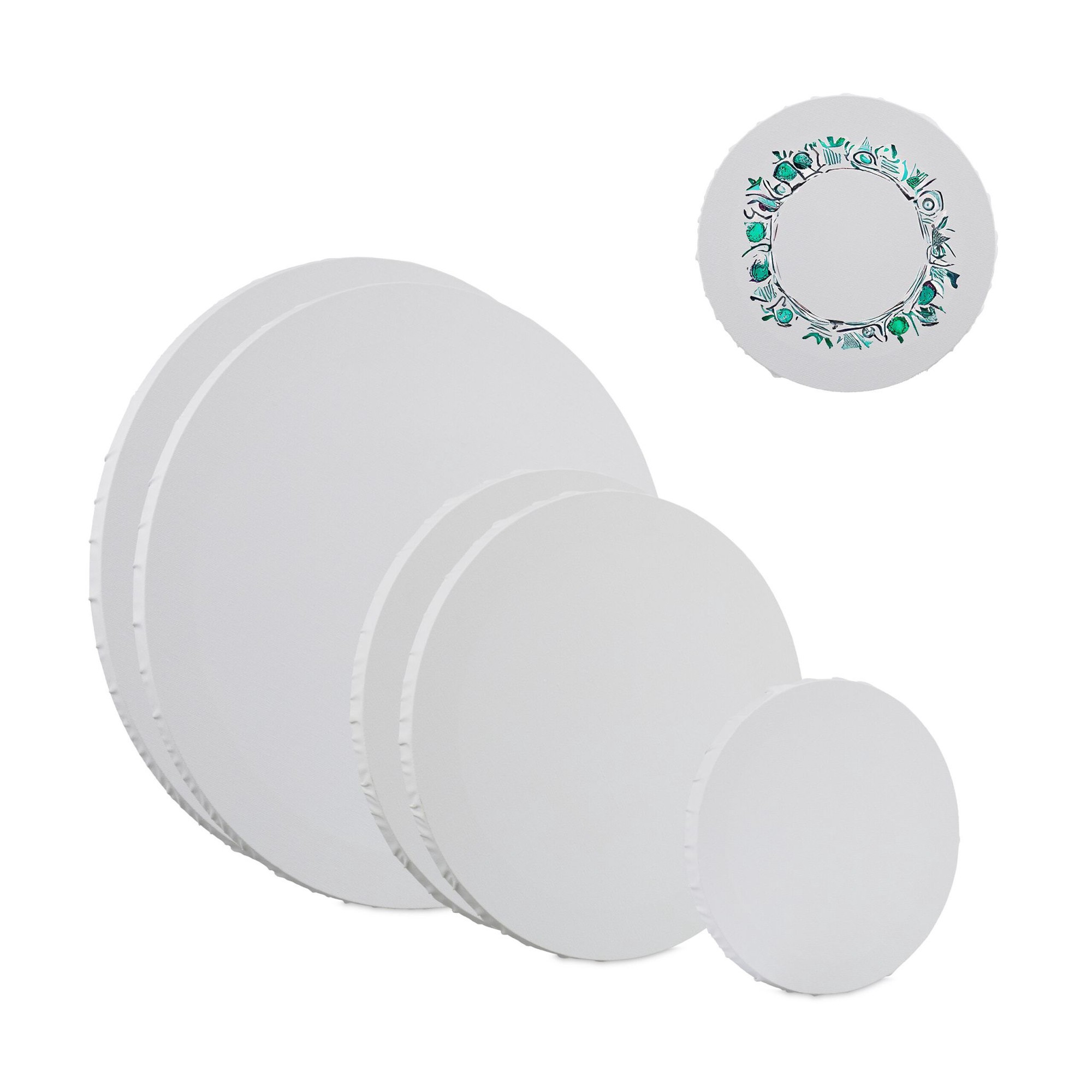 Leinwand rund 6er-Set