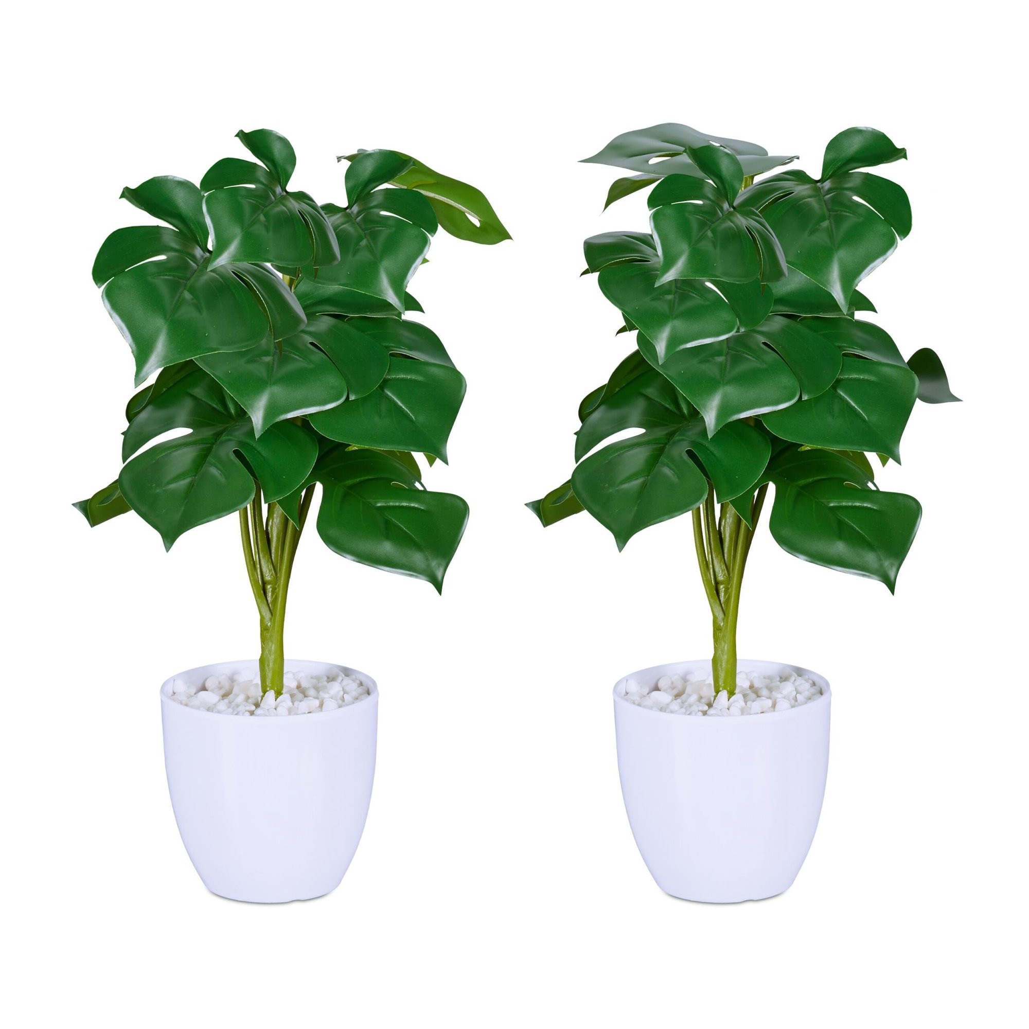 Set di 2 piante artificiali Monstera