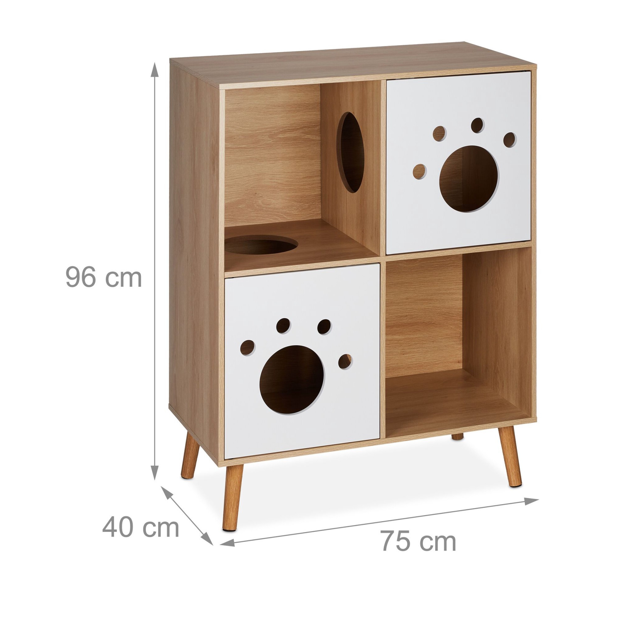 Katzenschrank mit 4 Fächern