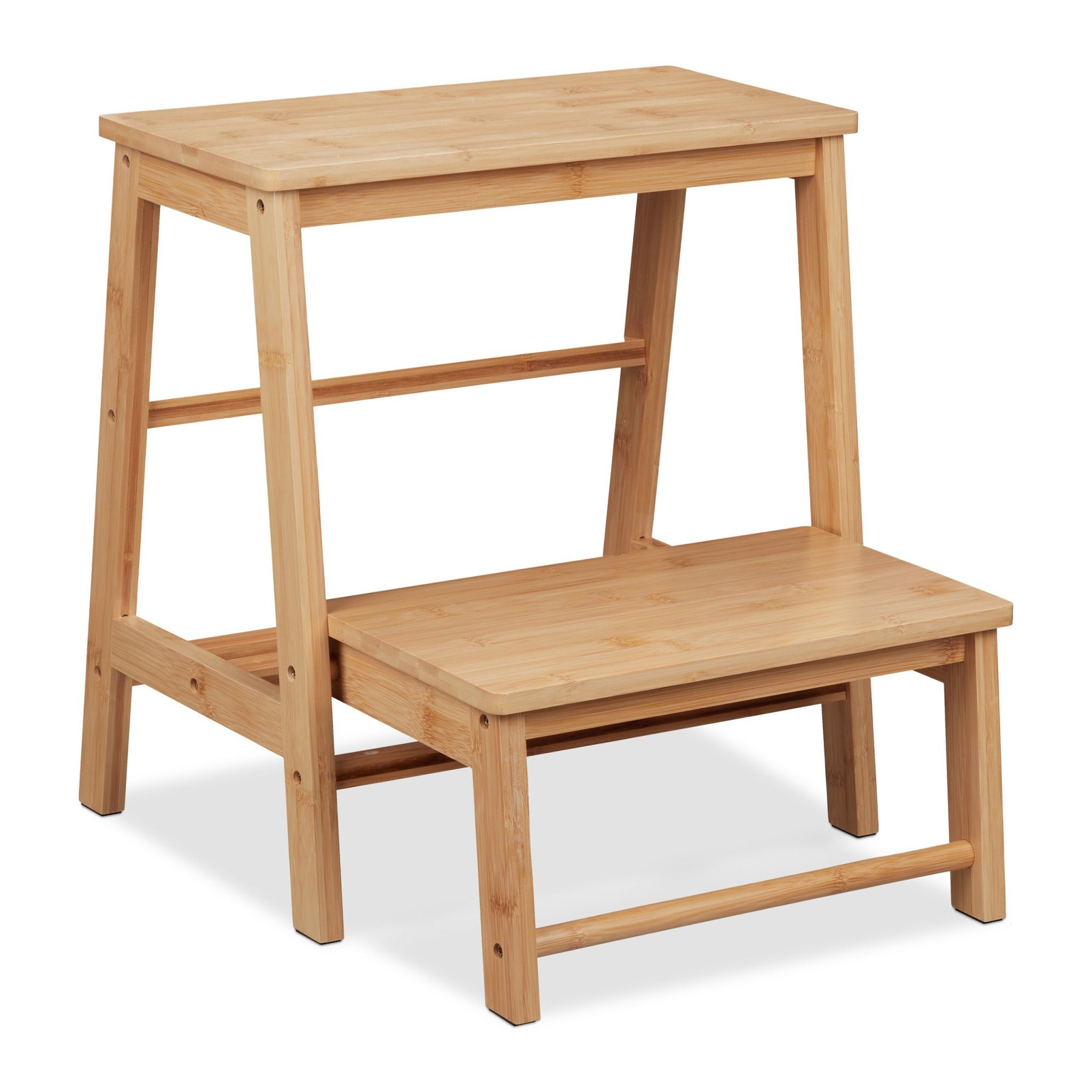 Taburete plegable de bambú.