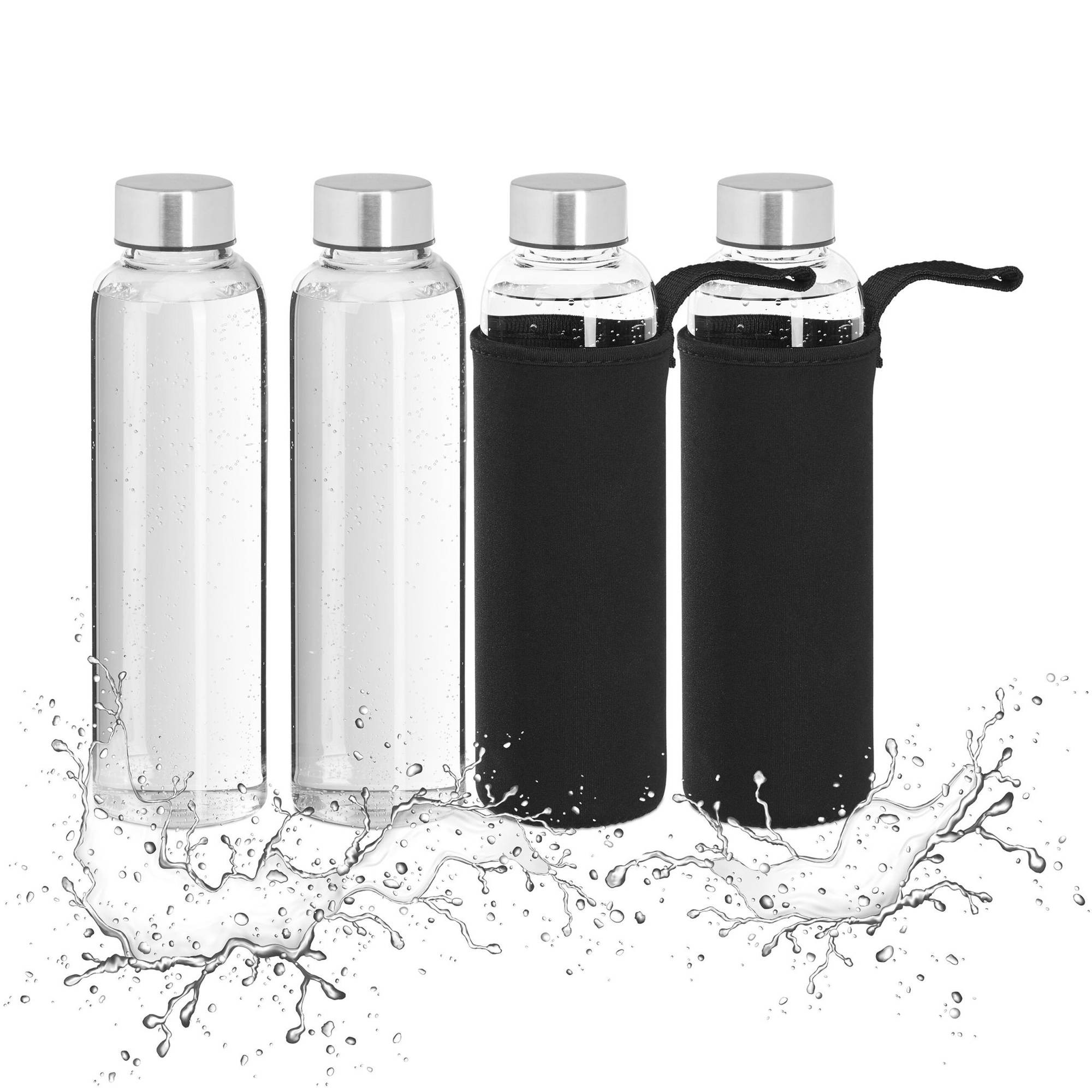 set van 4 drinkflessen 500 ml