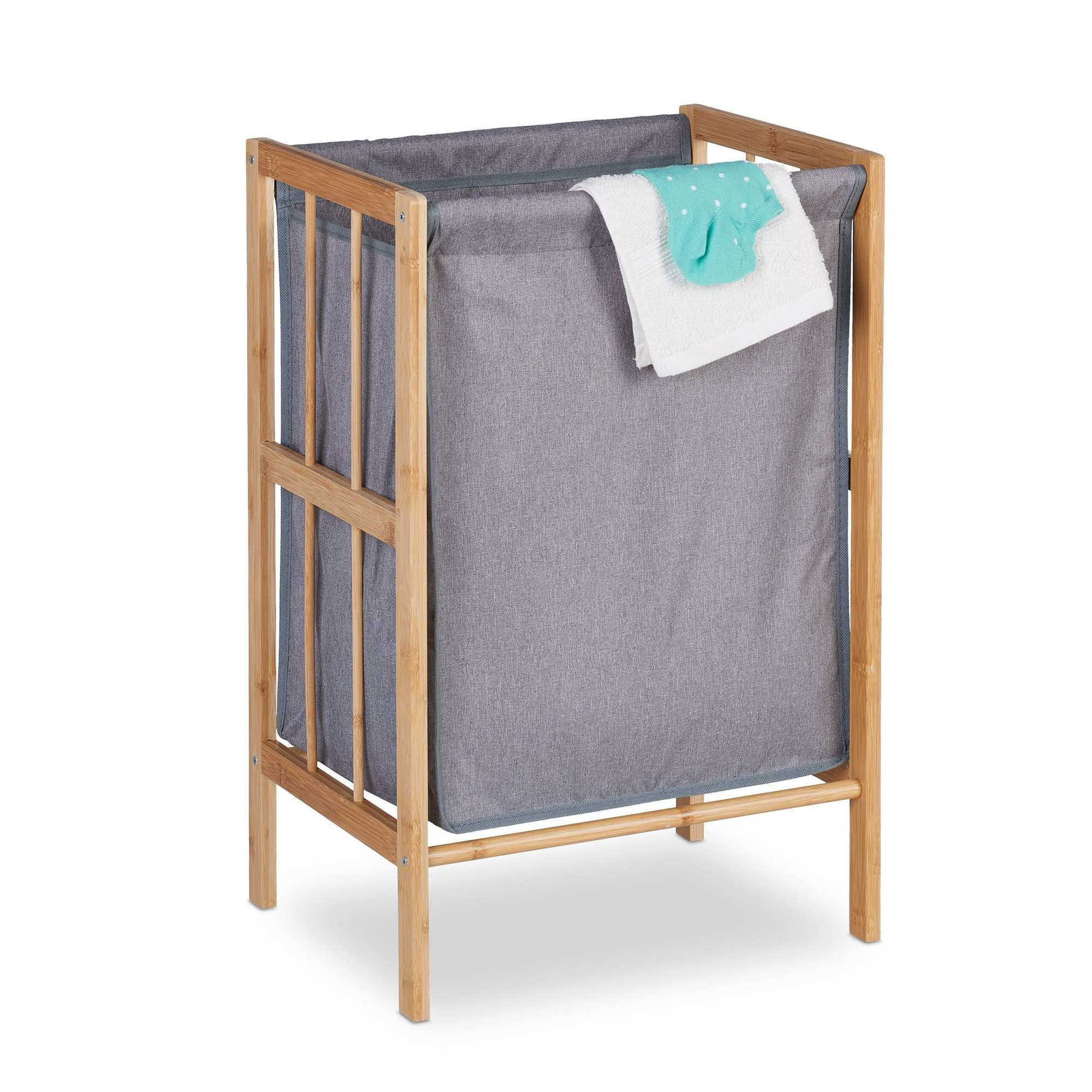 Wasmand met bamboe frame