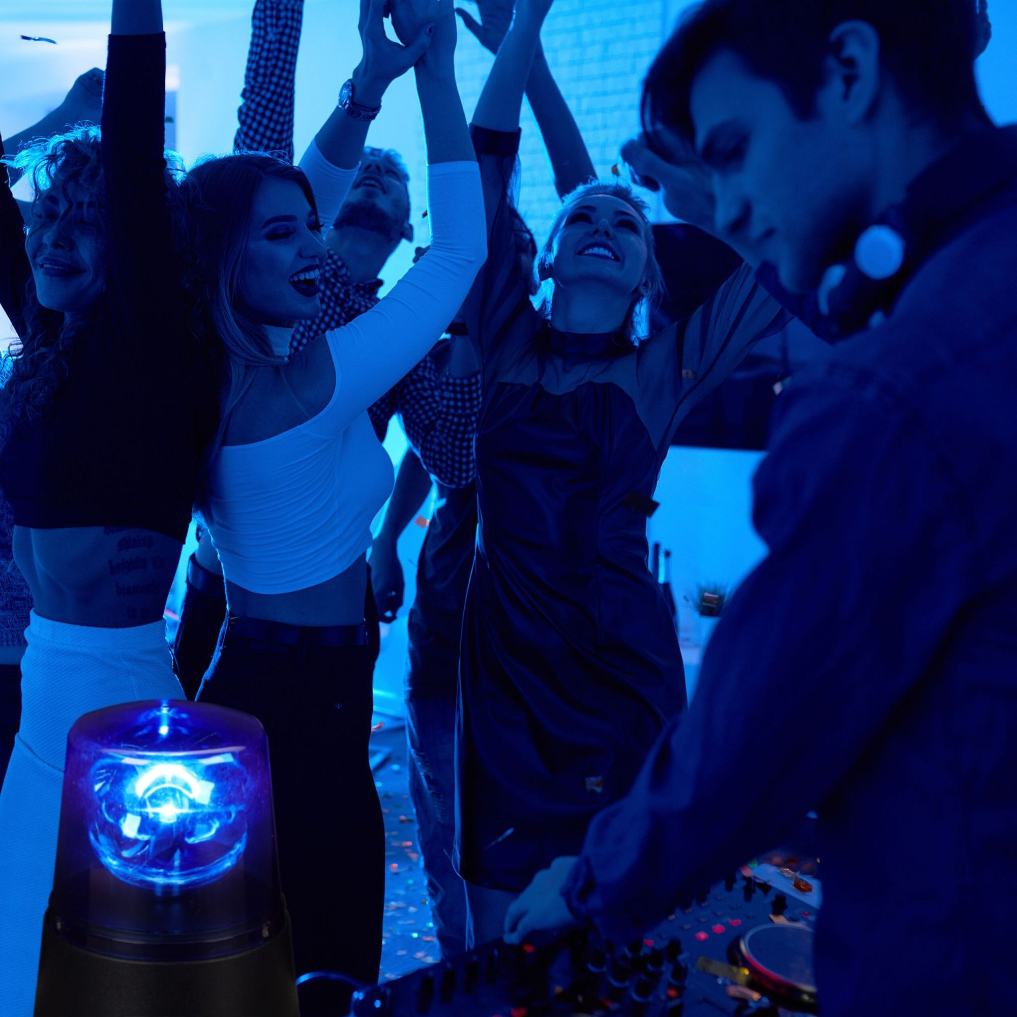 3er-Set blaue LED-Leuchten