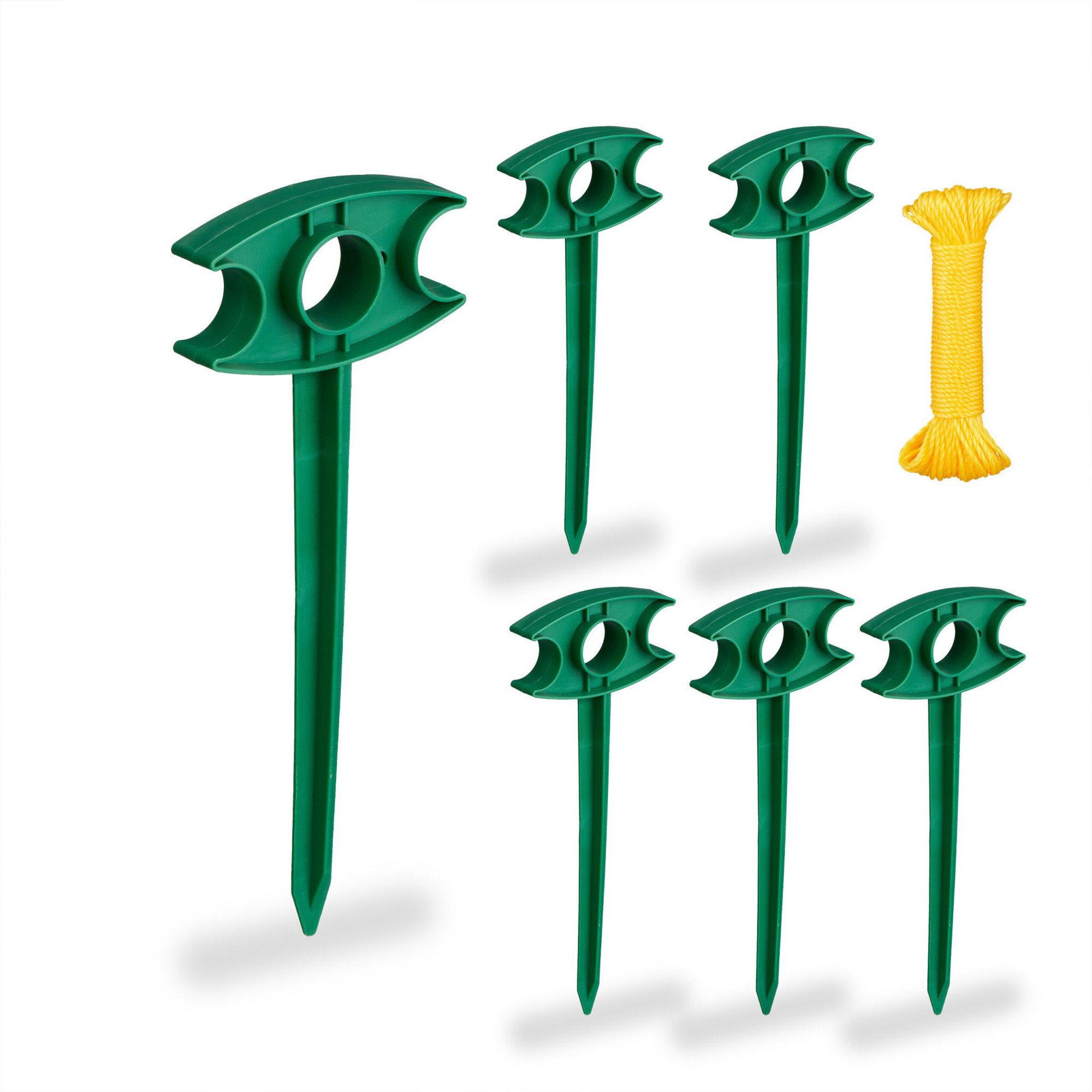 Set mit 6 Stäbchen mit Pflanzschnur