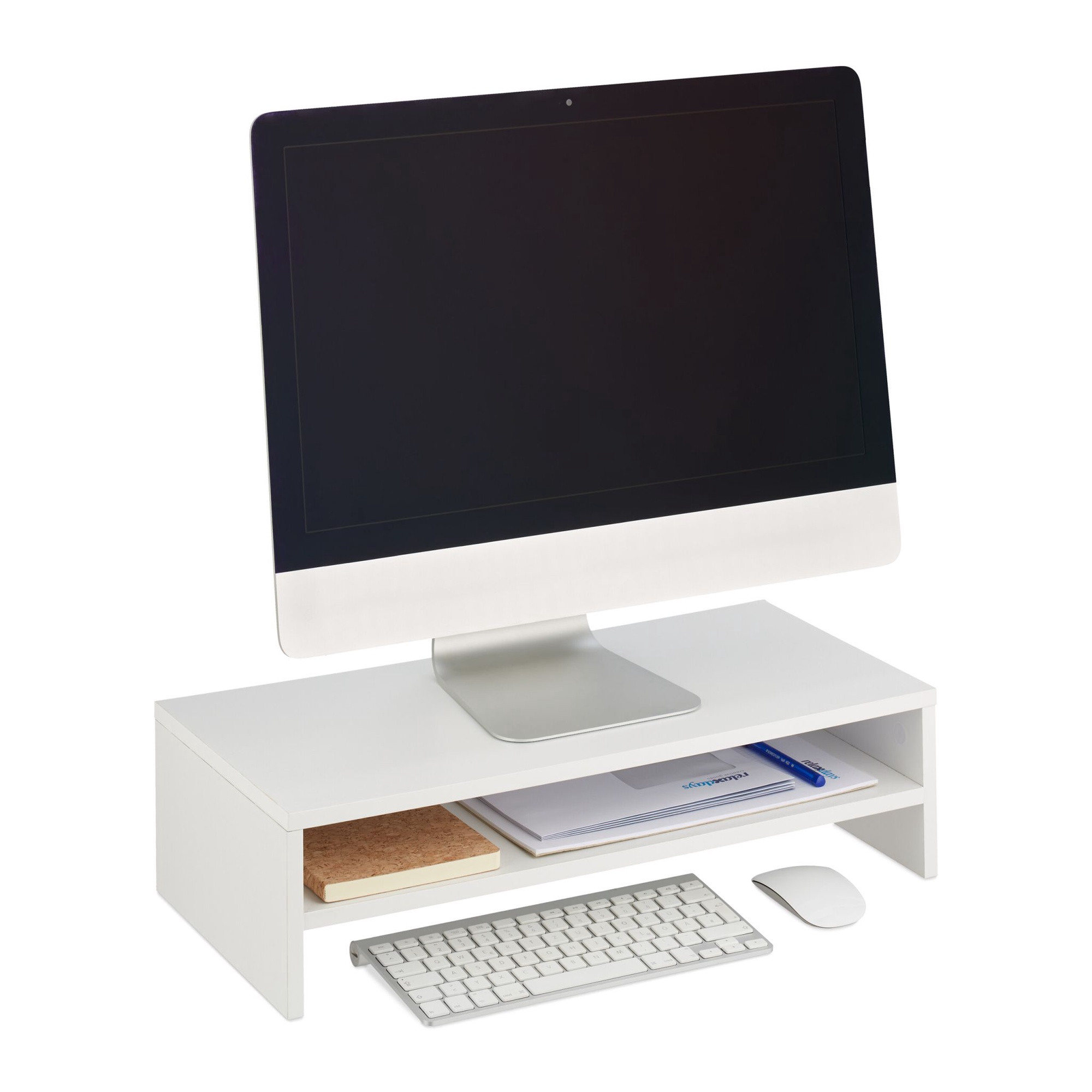 Monitorstandaard met extra plank