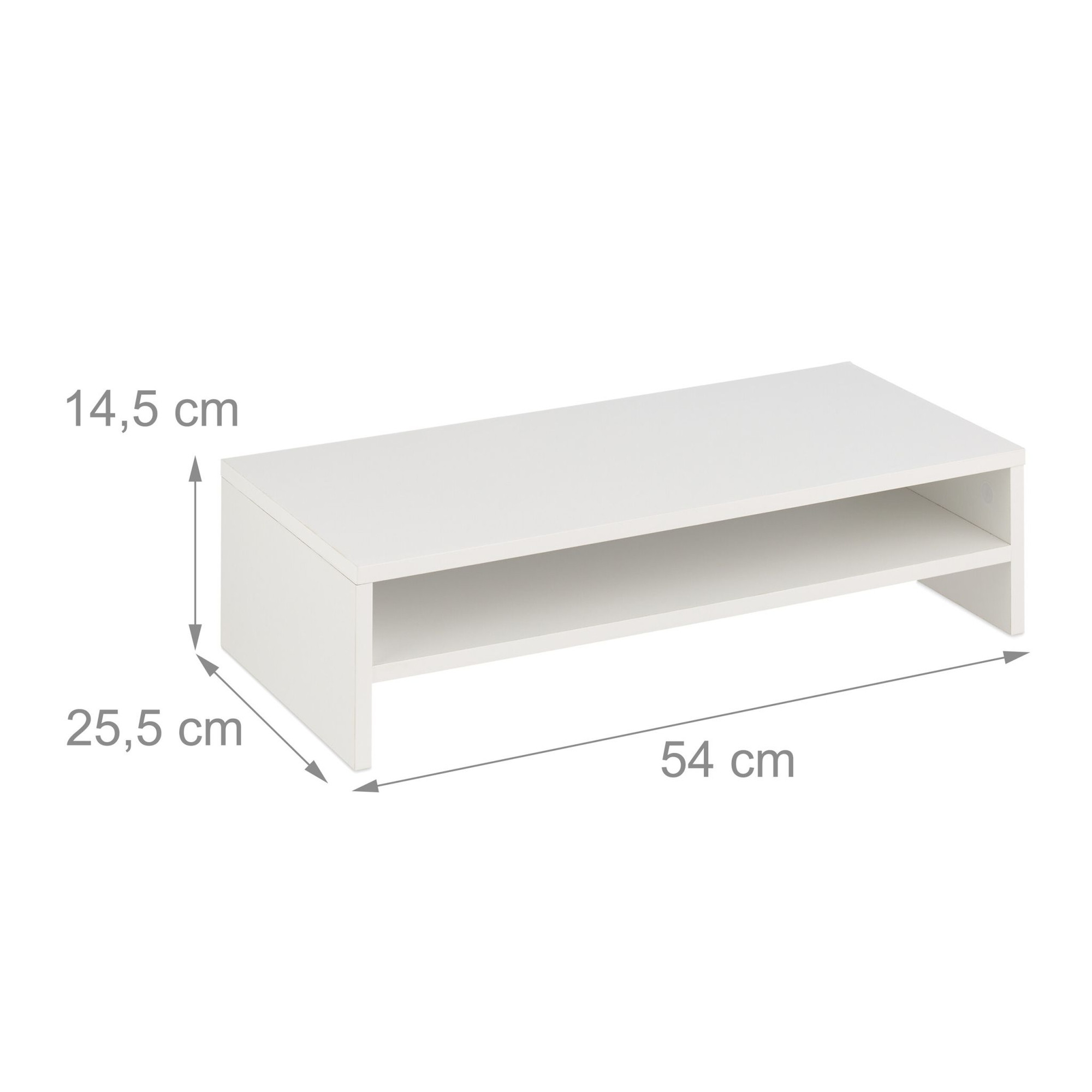 Monitorstandaard met extra plank
