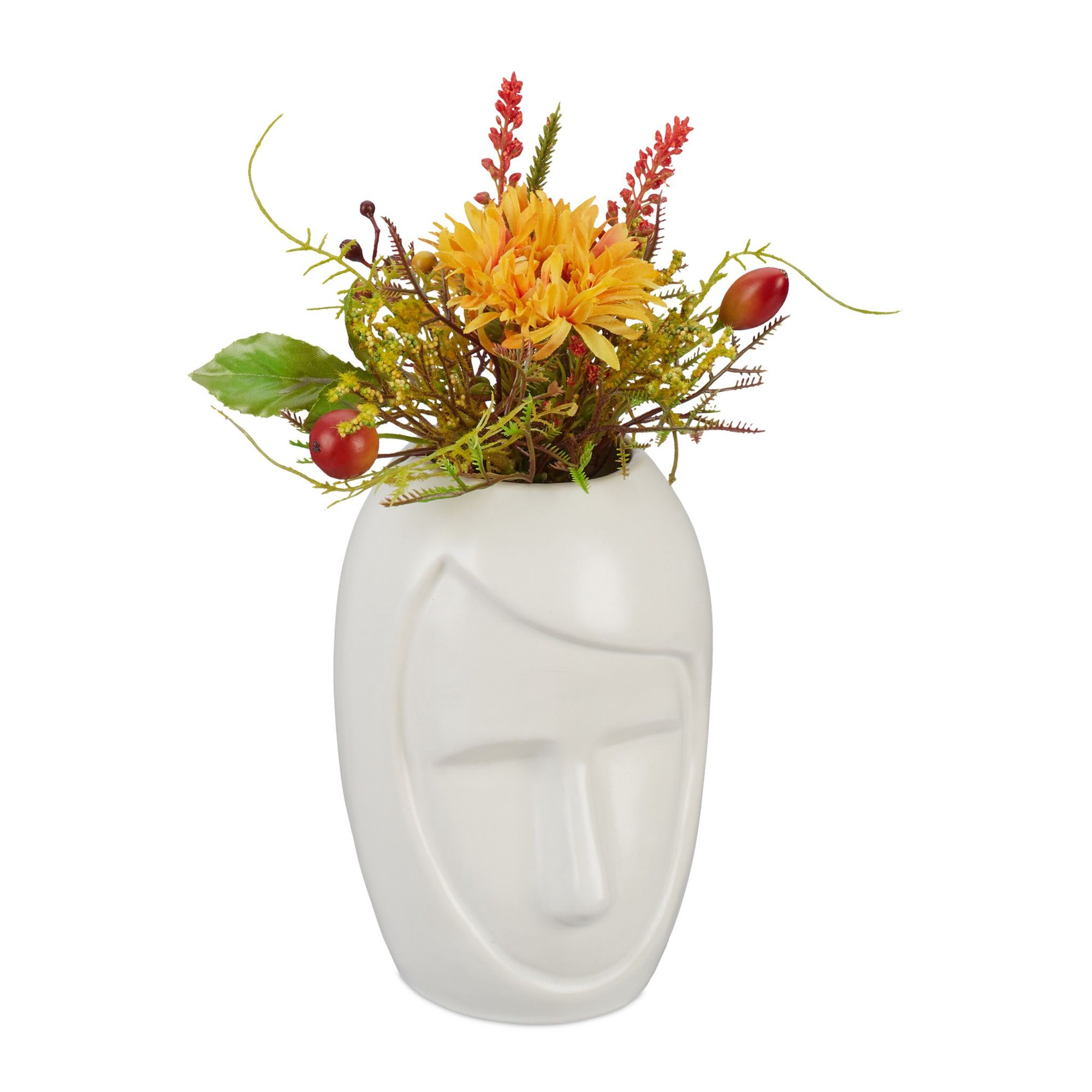 Face shaped flower vase