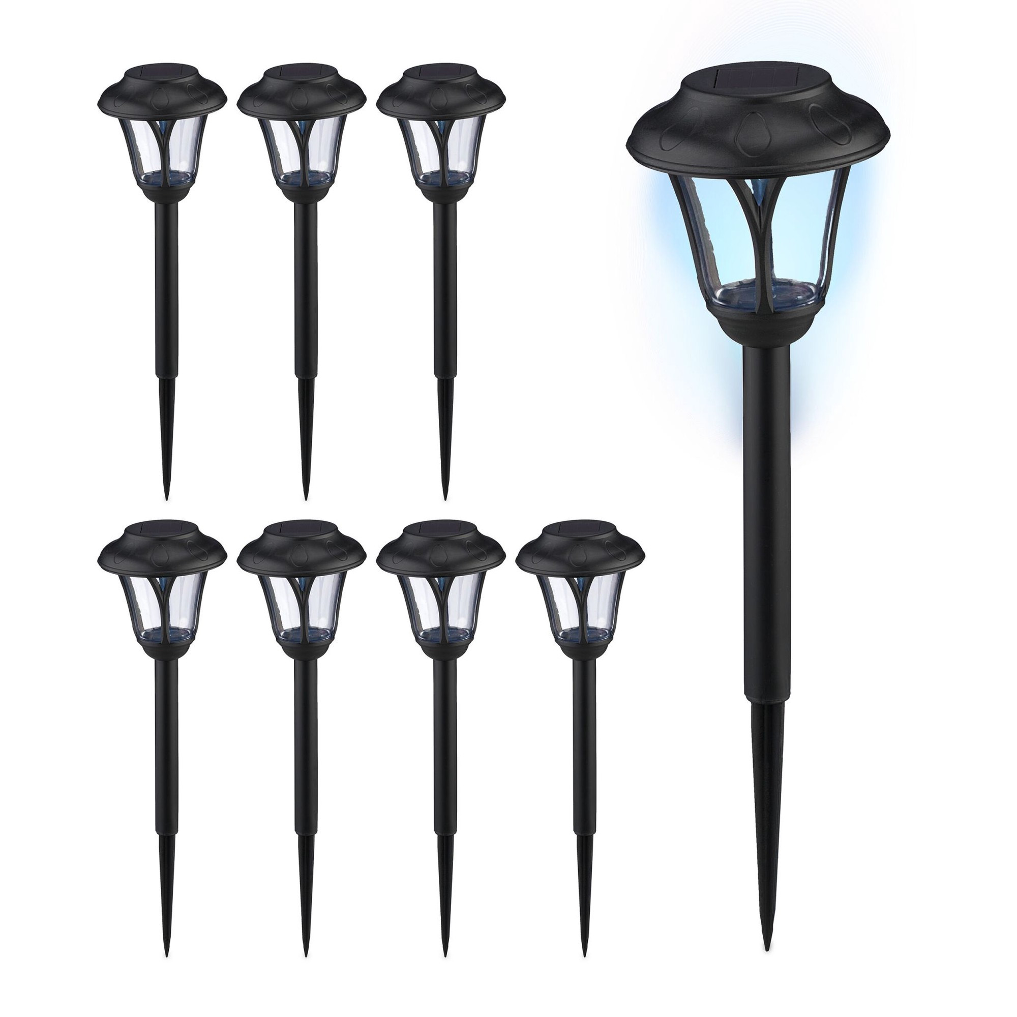 Lampade solari in un set