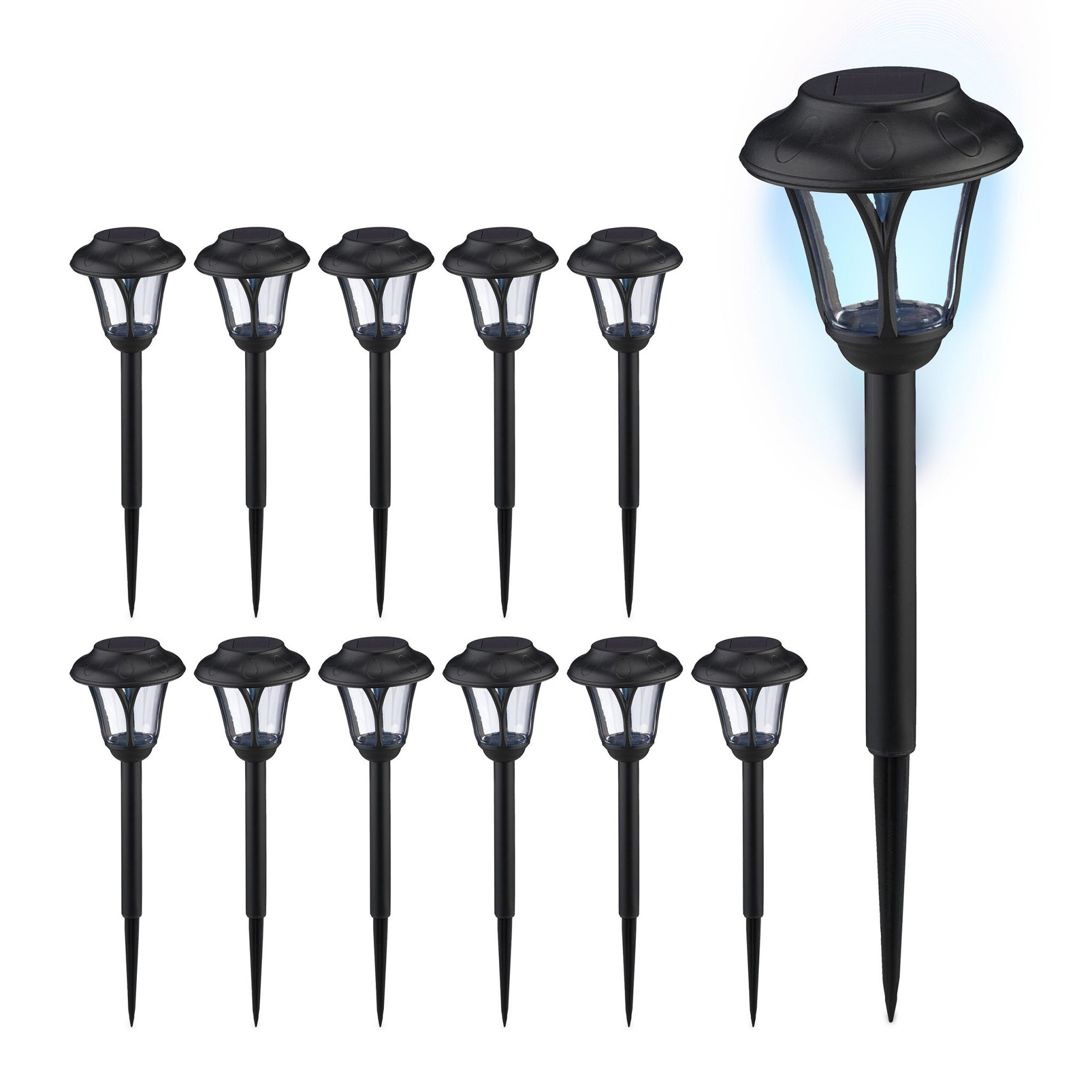 Lampade solari in un set