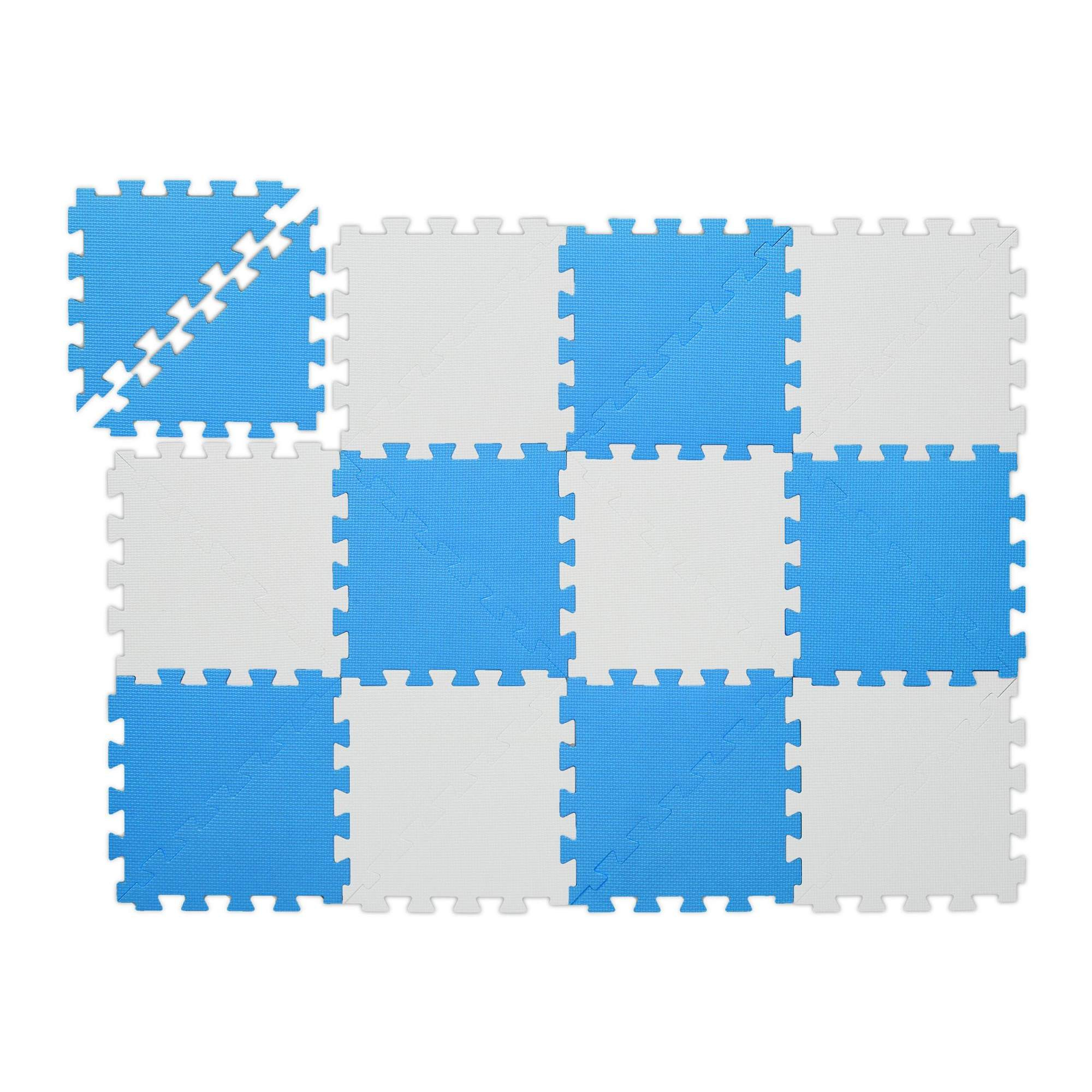 Puzzle podložka modro-biela