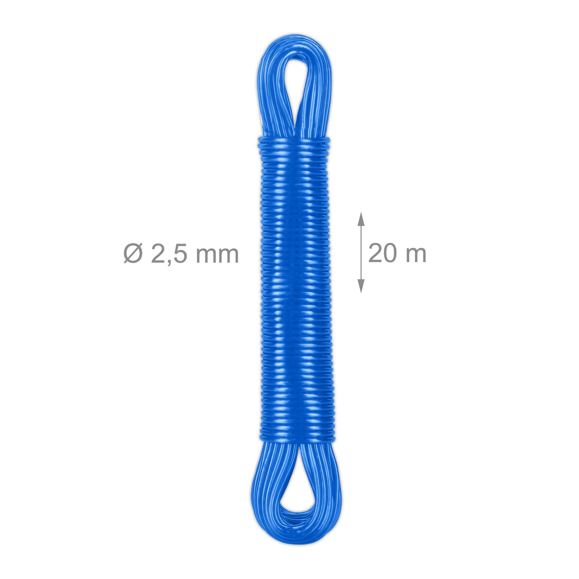 Washing line with polyester core 3 x 20 m