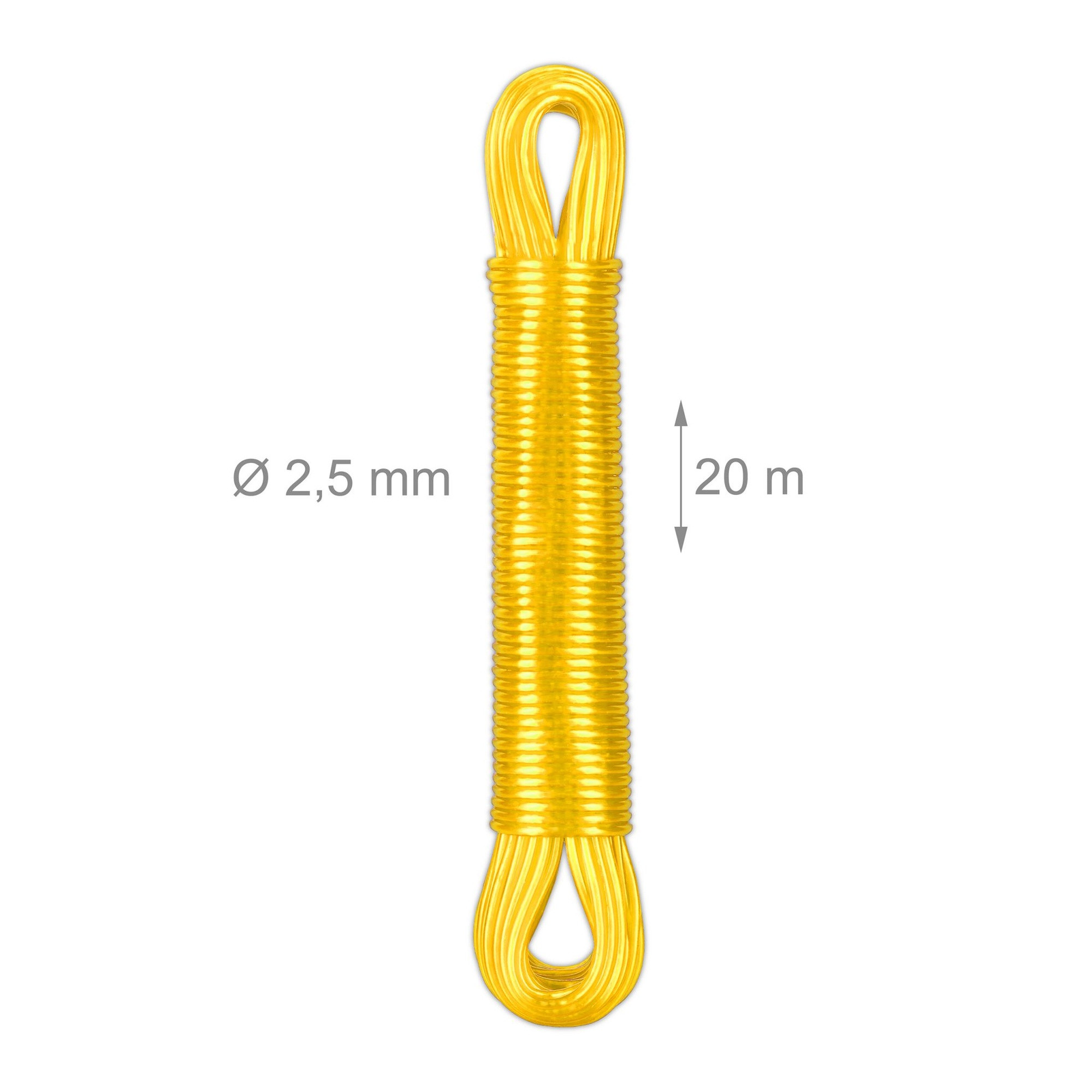 Washing line with polyester core 3 x 20 m