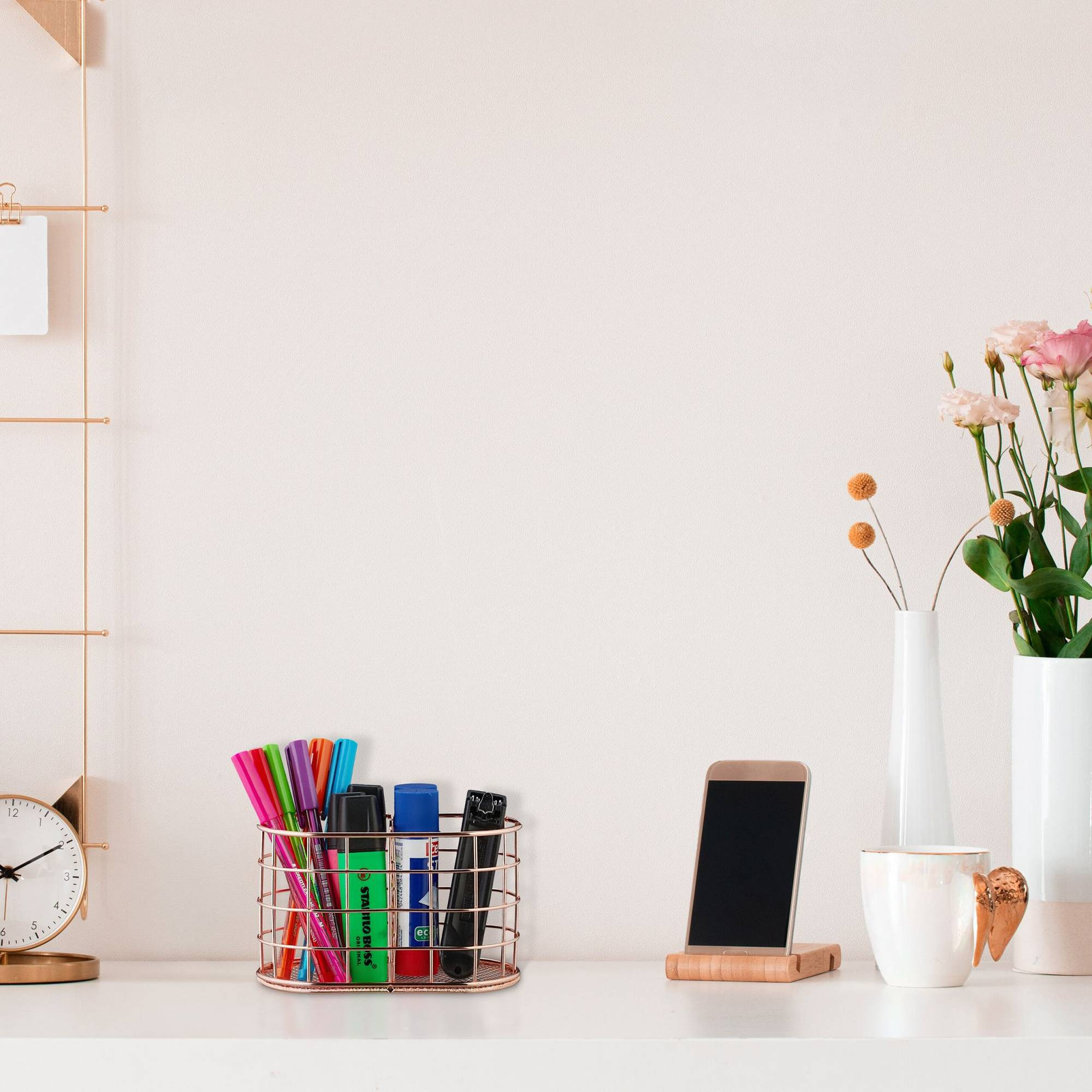 Corps de stylo 2 compartiments or rose