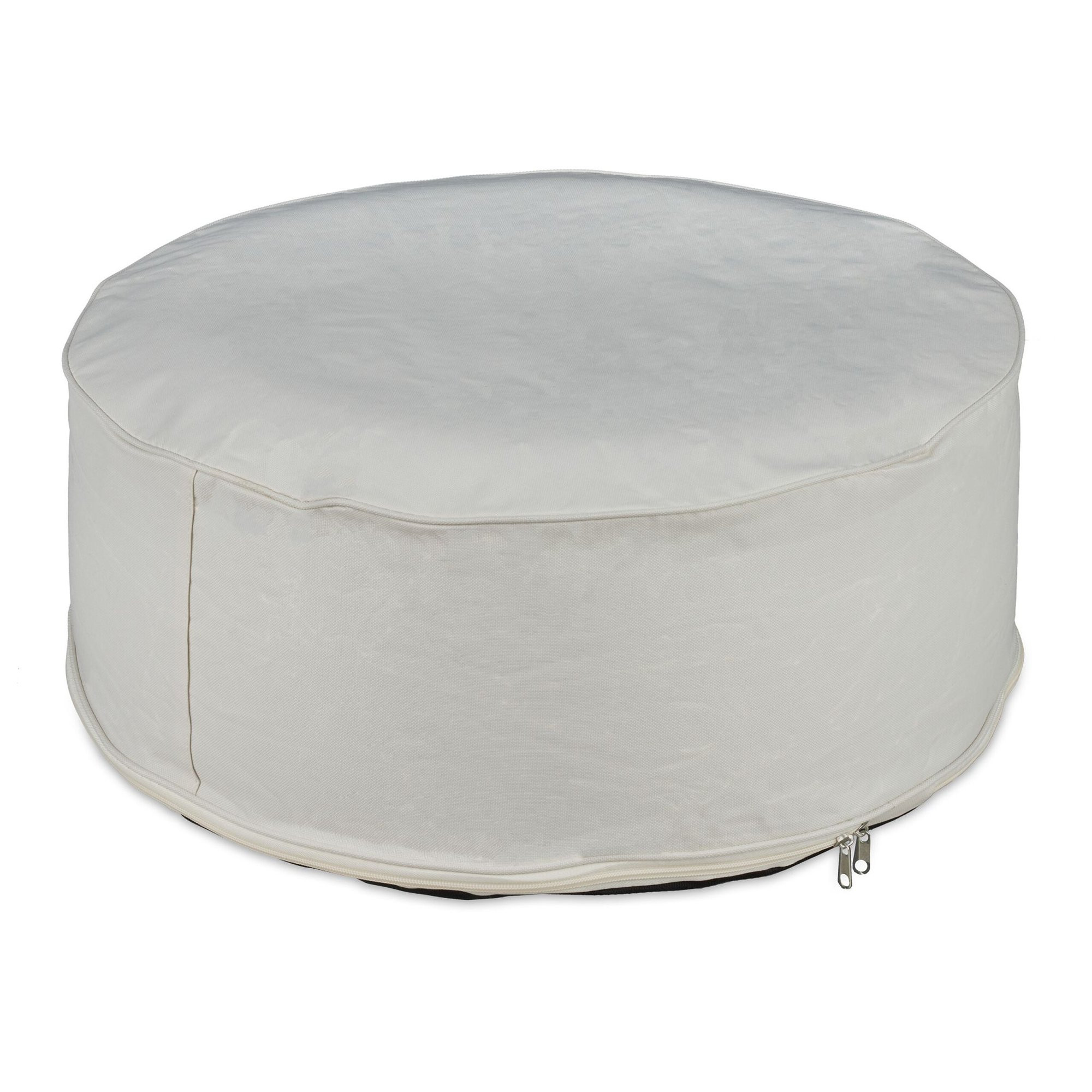 Inflatable stool in cream white