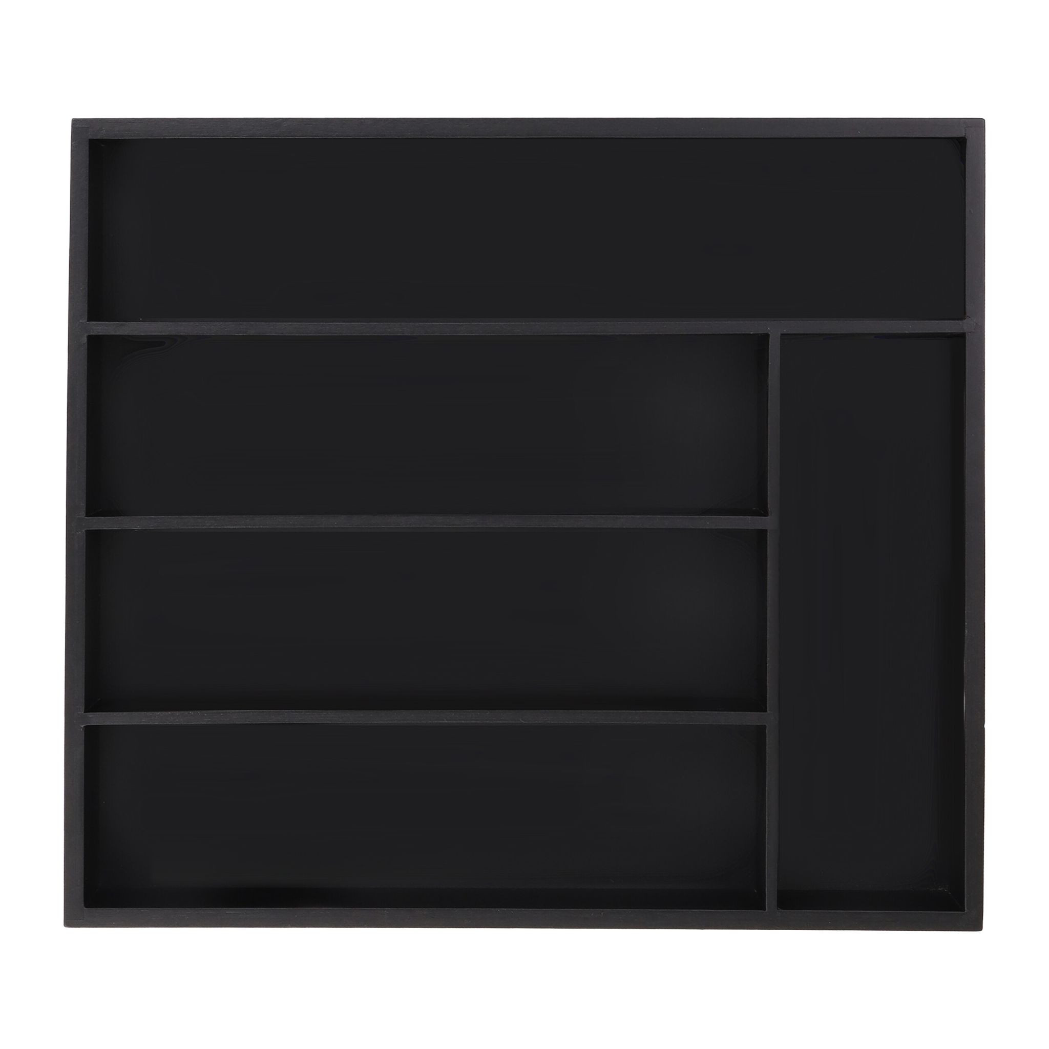 Range-couverts noir 5 compartiments