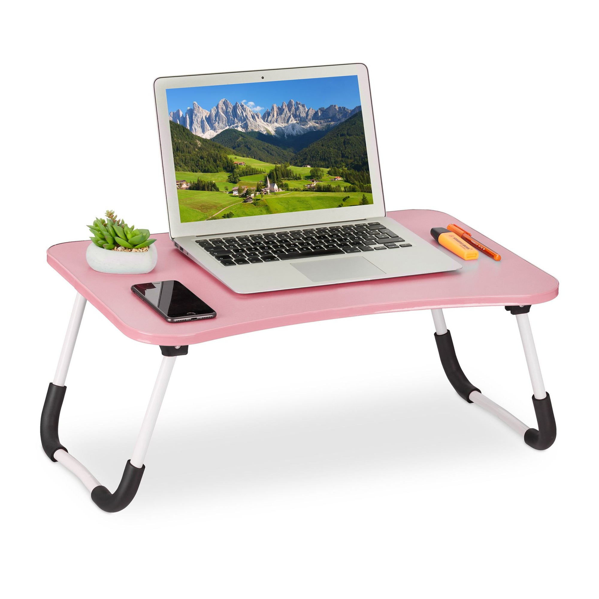 Table d'ordinateur portable rose
