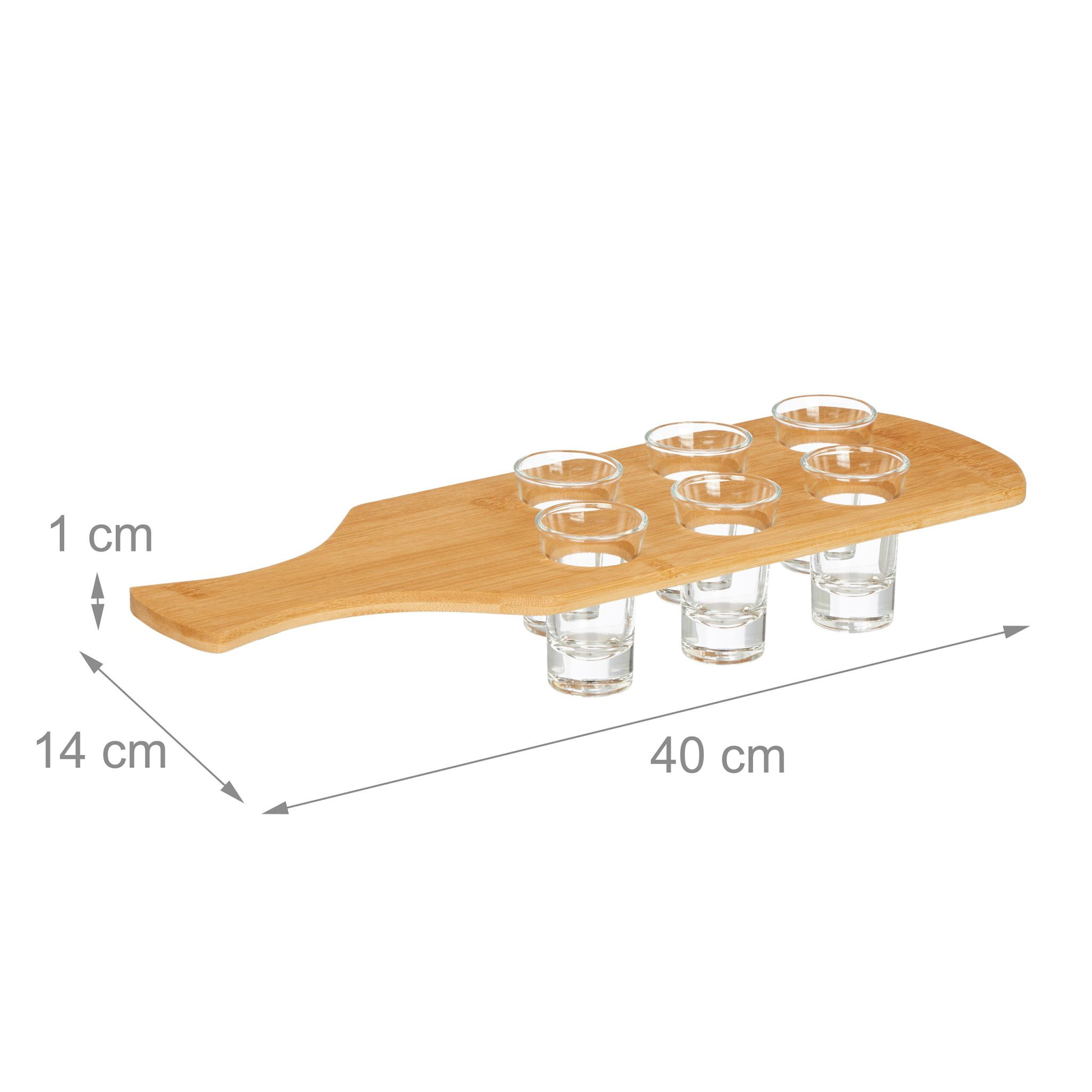 Mapa espiritual en bambú con 6 vasos