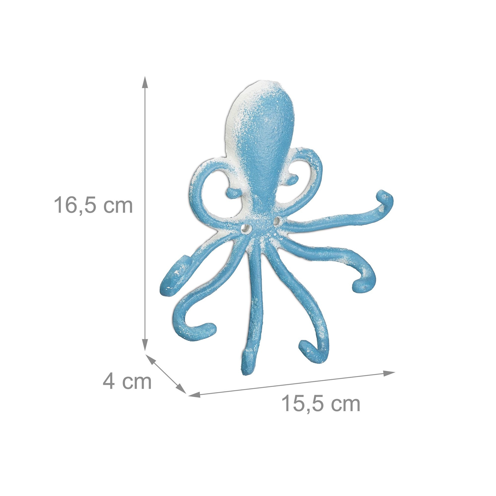Wandhaak met octopus