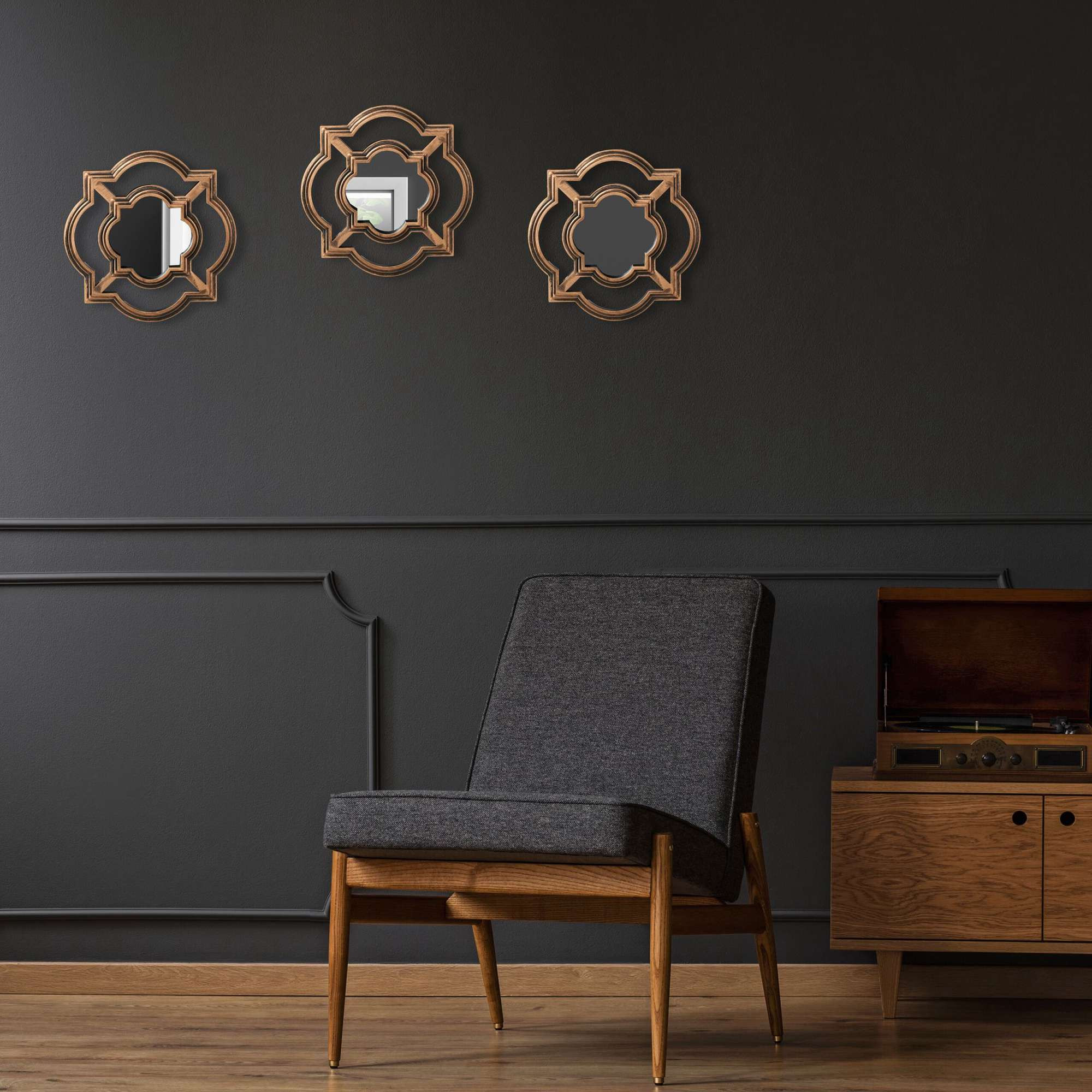 Ensemble de 3 miroirs décoratifs