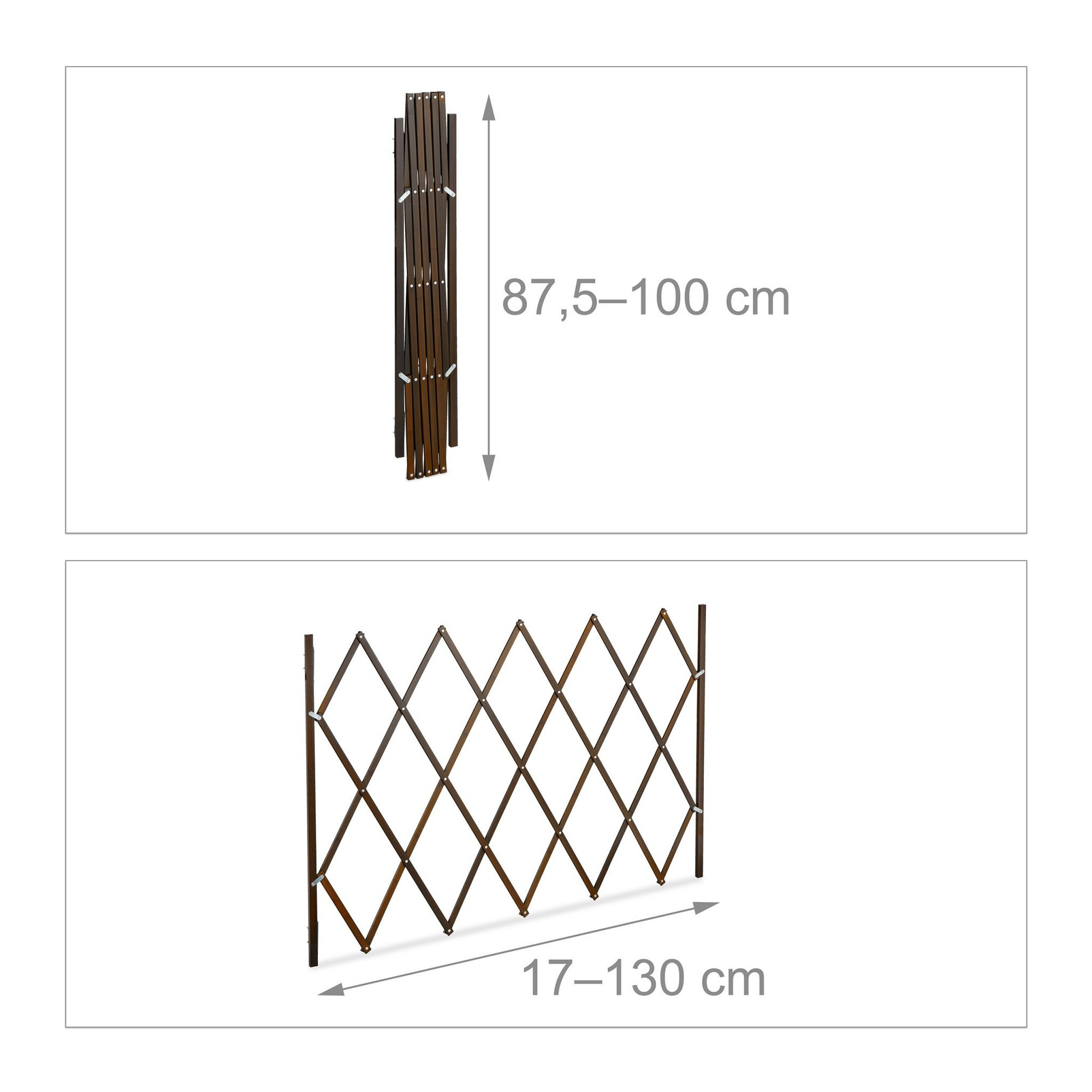 Extendable dog guard in brown