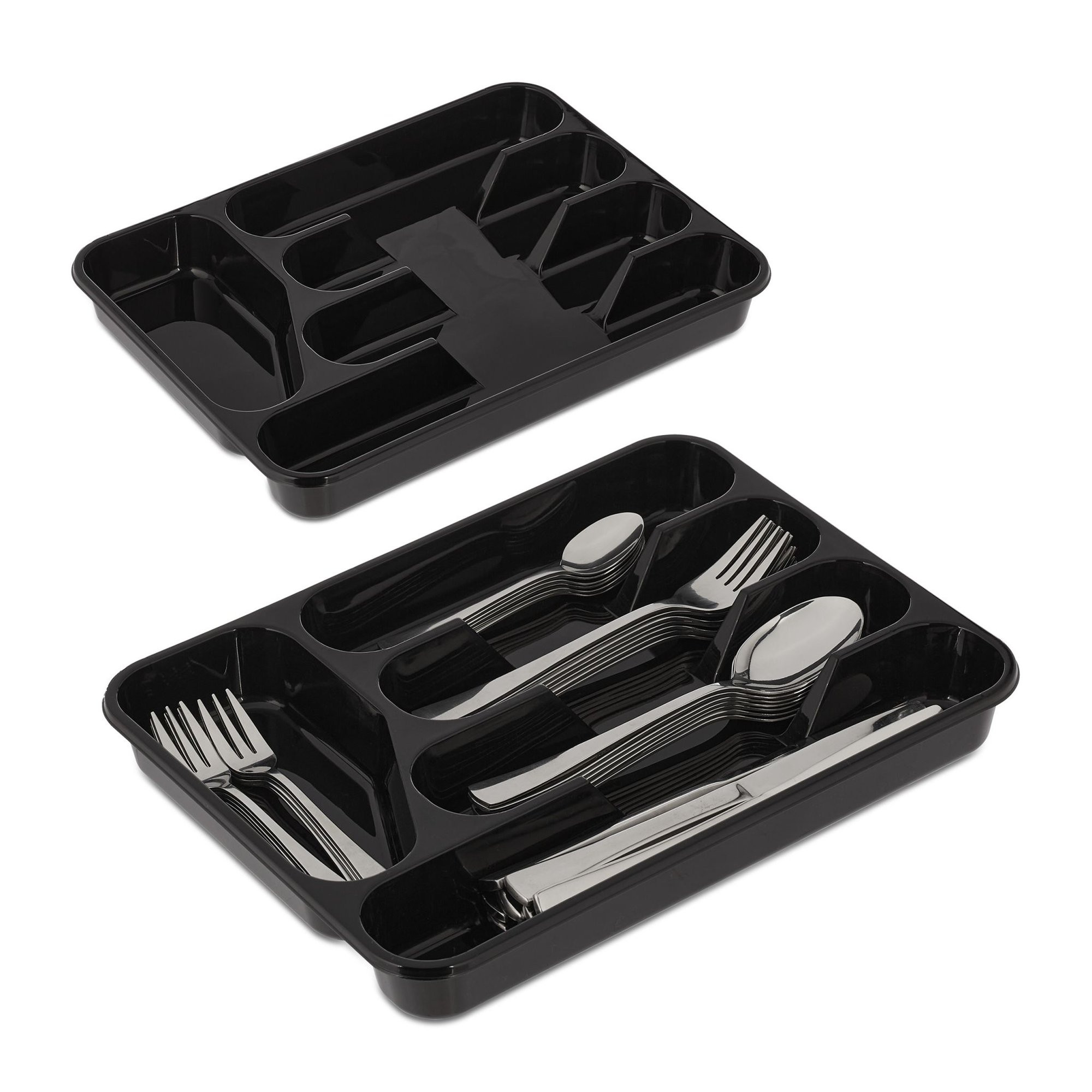 Lot de 2 range-couverts noirs