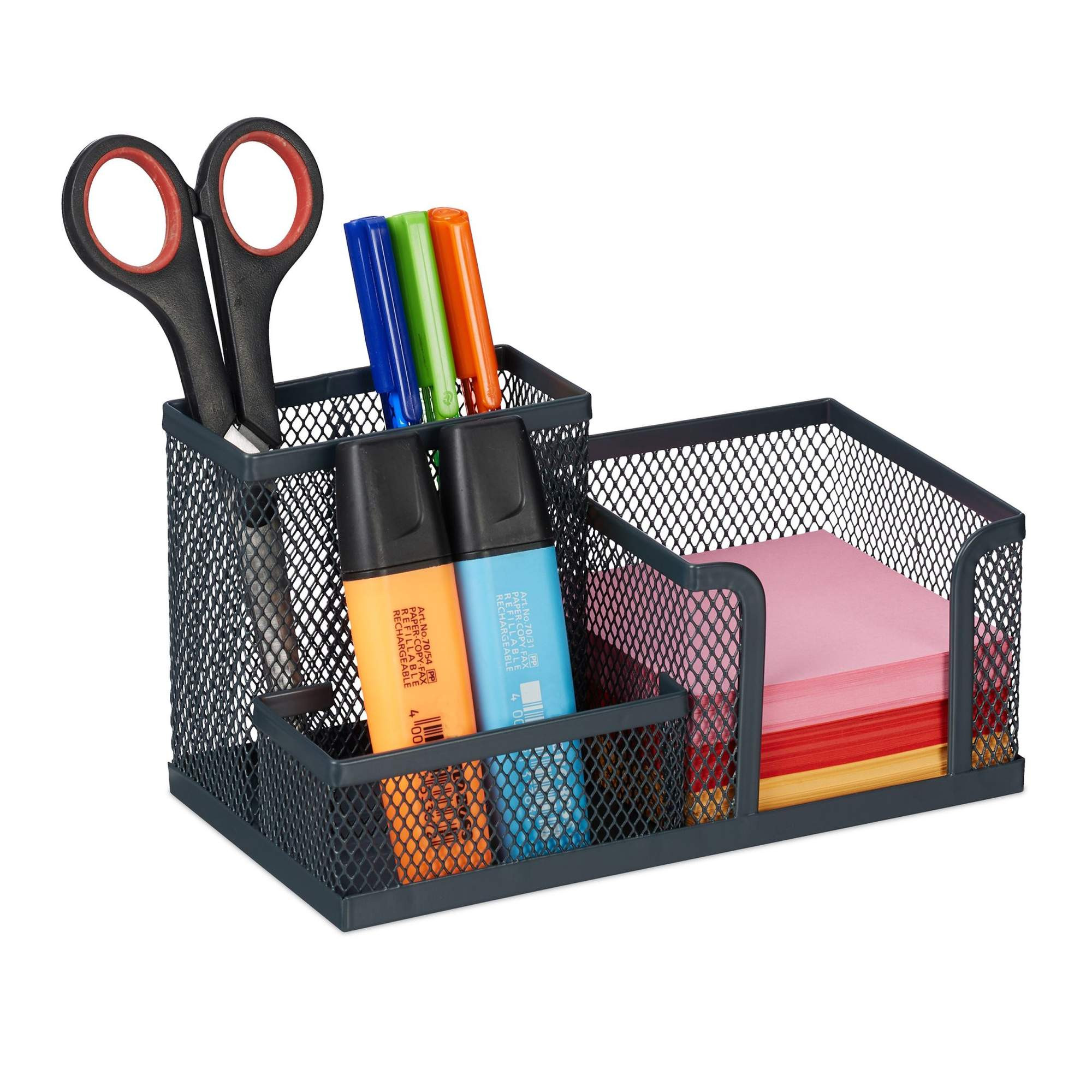 Organisation de bureau avec 3 compartiments