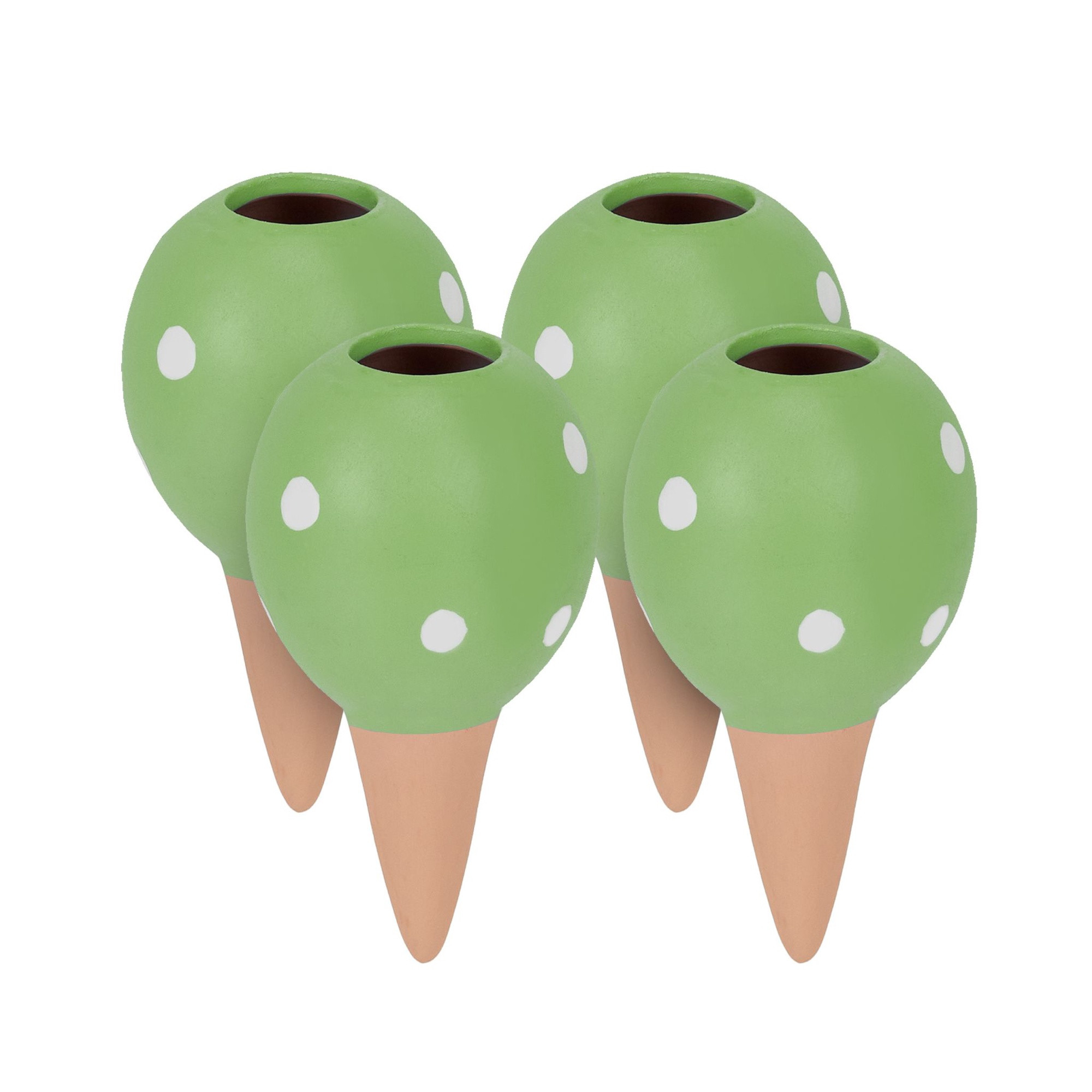 Cone de argila verde, conjunto de 4